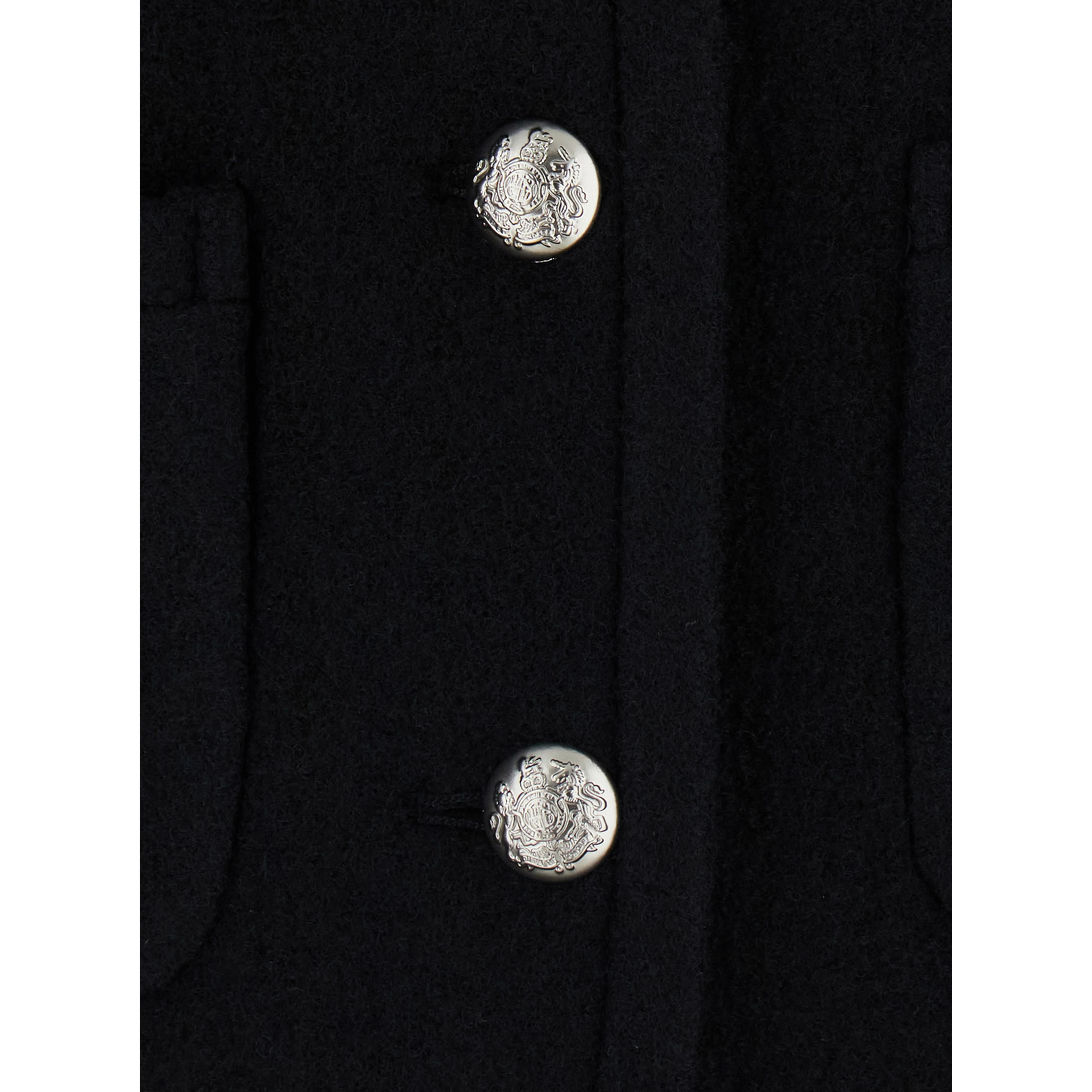 CLASSIC TWEED JACKET with collar, long sleeves and front closure in Black for women