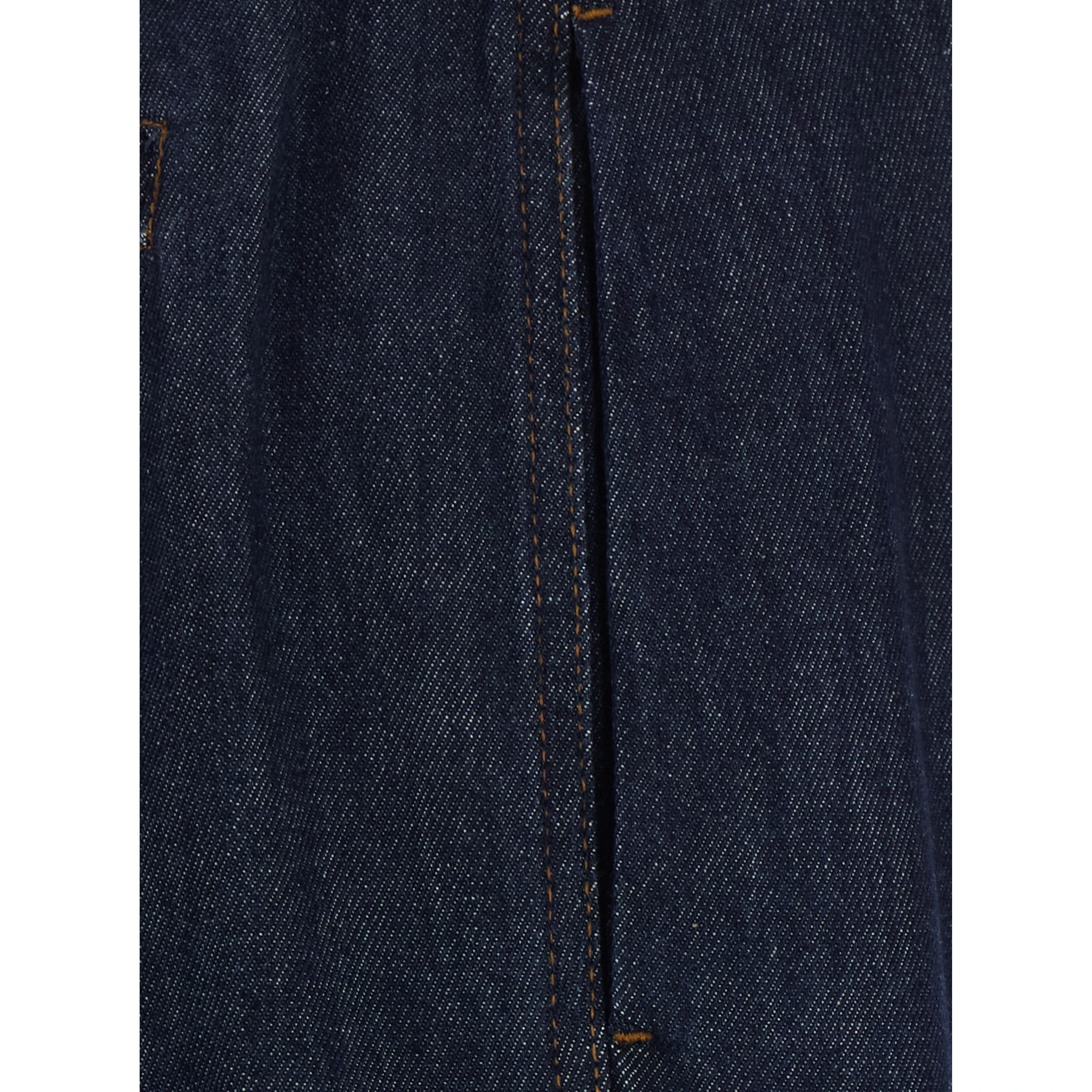 Penn Blue Jeans with logo patch on the back and wide leg in denim for women