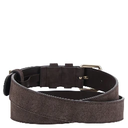 Brown Belt with applied Rockstuds in Suede for women