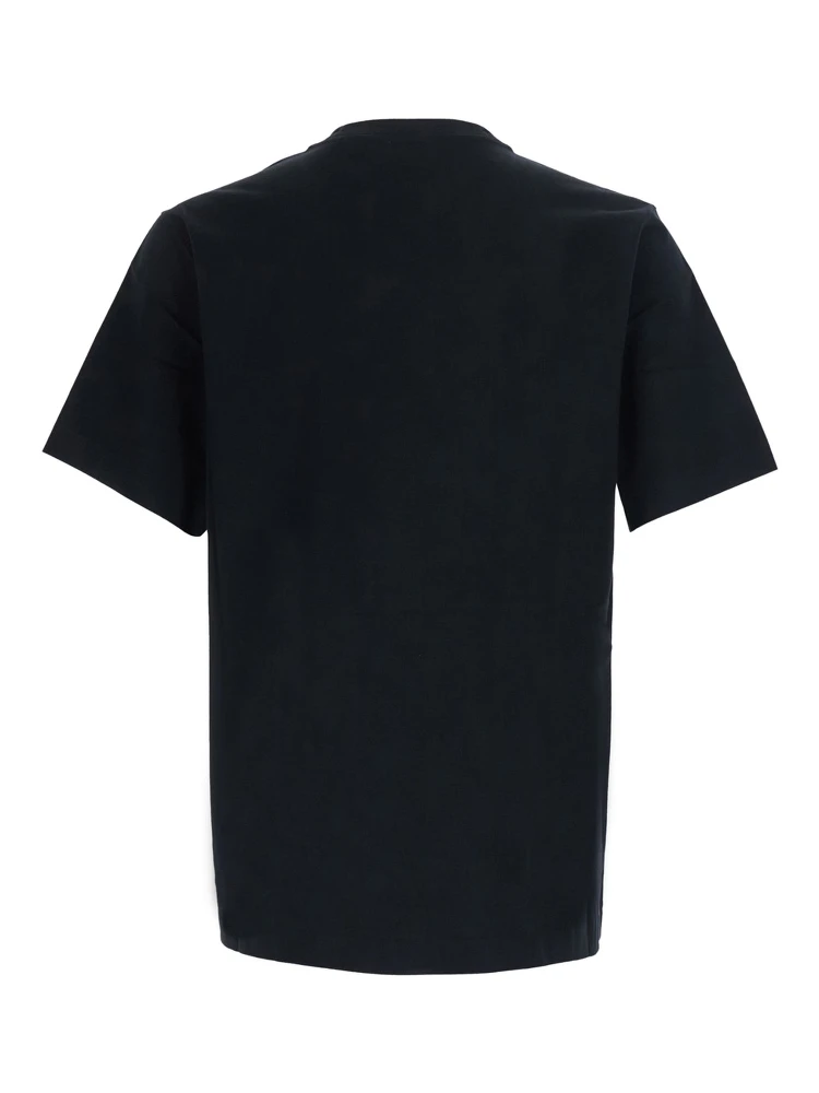Black Crew Neck T-Shirt with EKD Embroidery on the Front in Cotton for Men alternative
