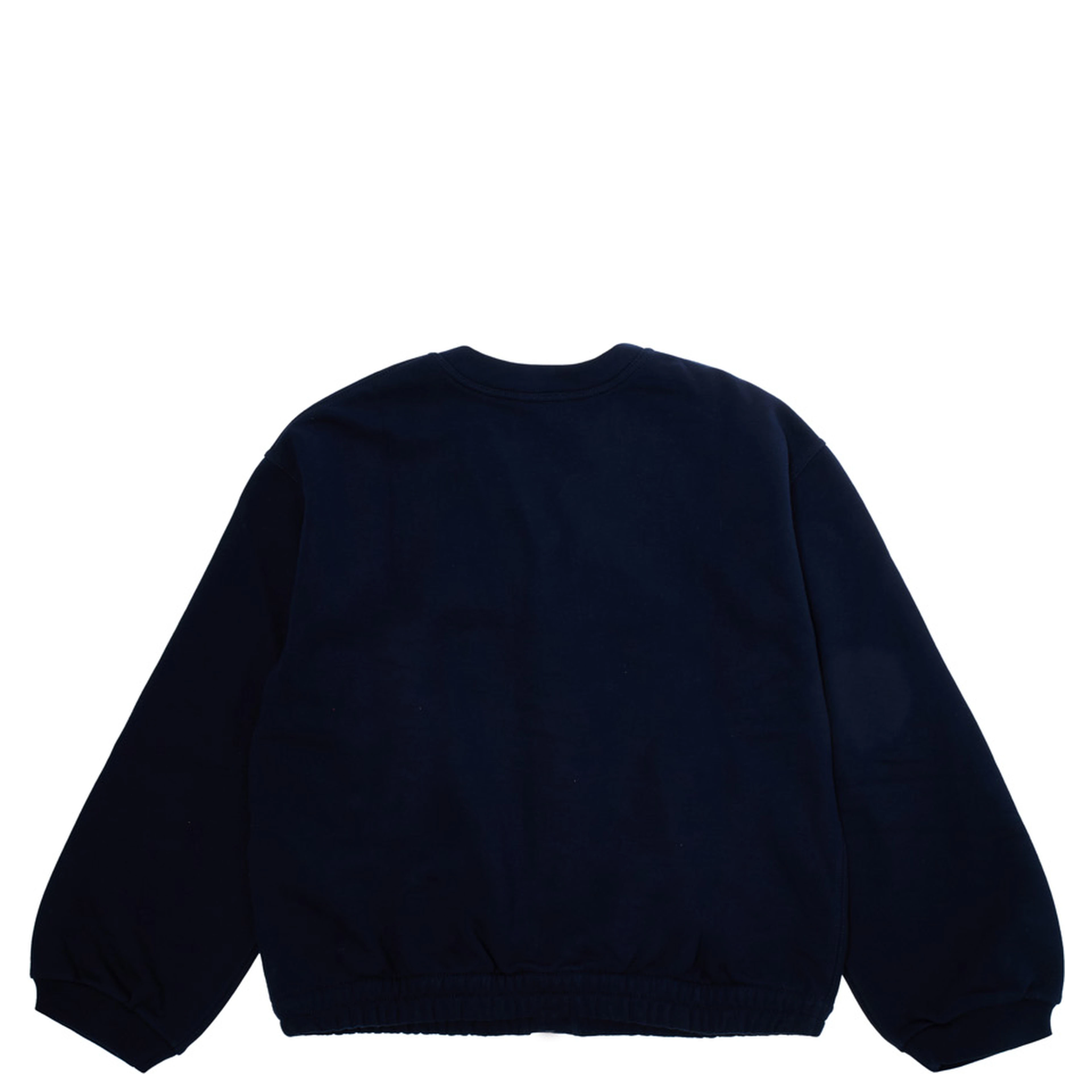 Blue Crewneck cardigan with Web patch on the front in cotton Boy