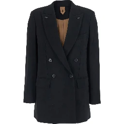 MXMOSSO Jacket with collar and long sleeves in Tech Fabric black women