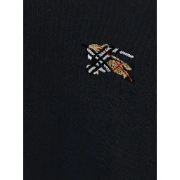 Black Crew Neck T-Shirt with EKD Embroidery on the Front in Cotton for Men