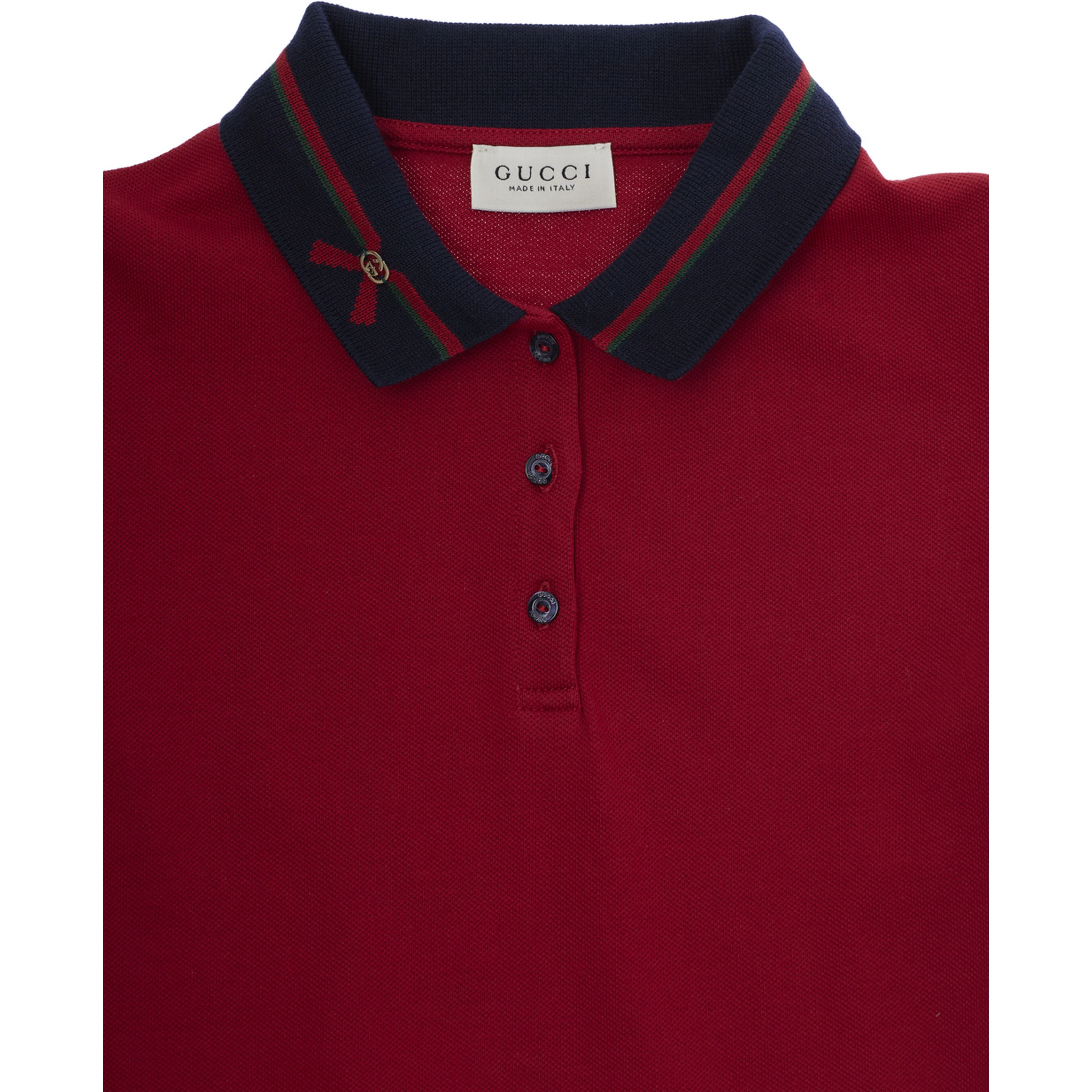 red Dress with Web detail and flared skirt in cotton for Girl