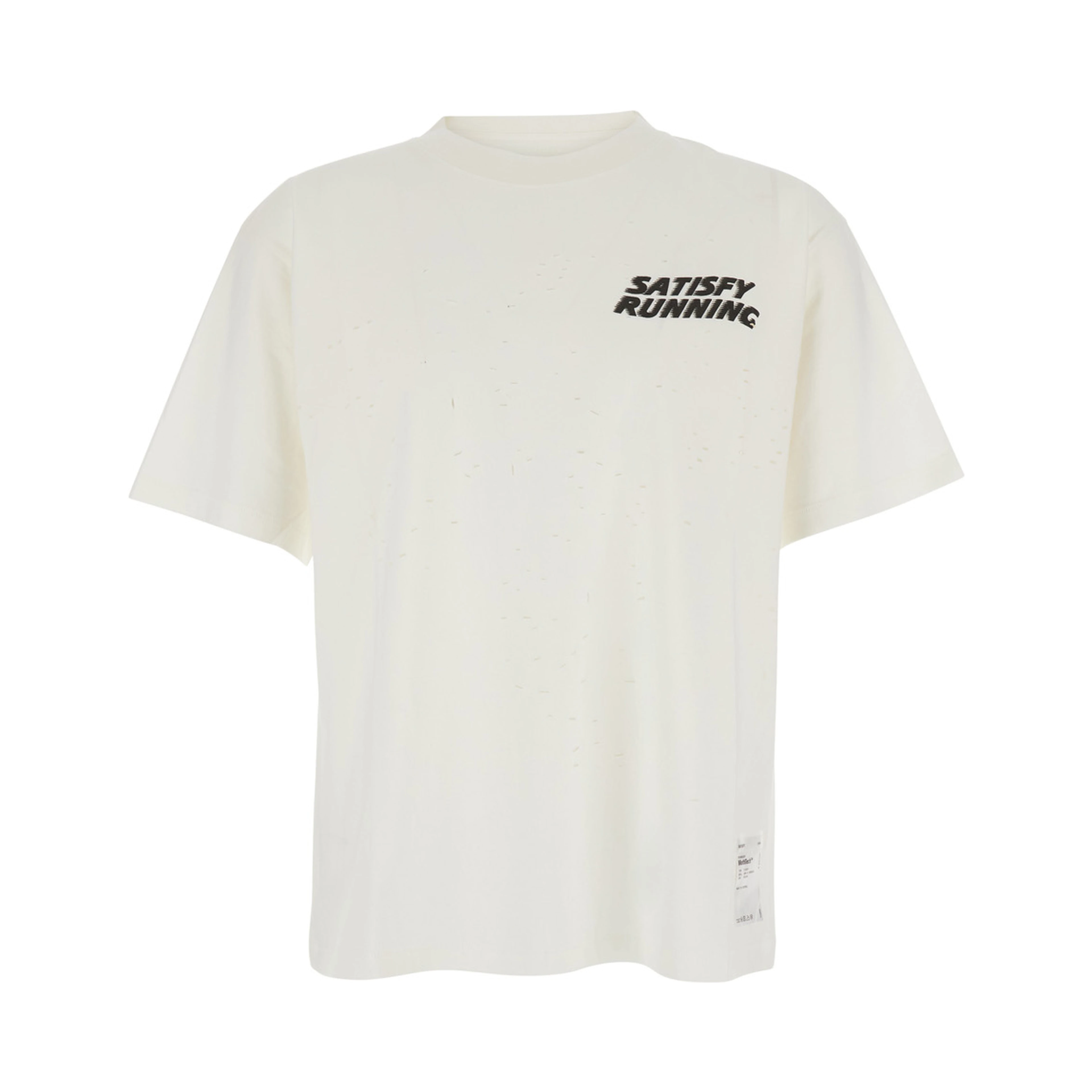 White Cotton Womens T-Shirt with Front Logo