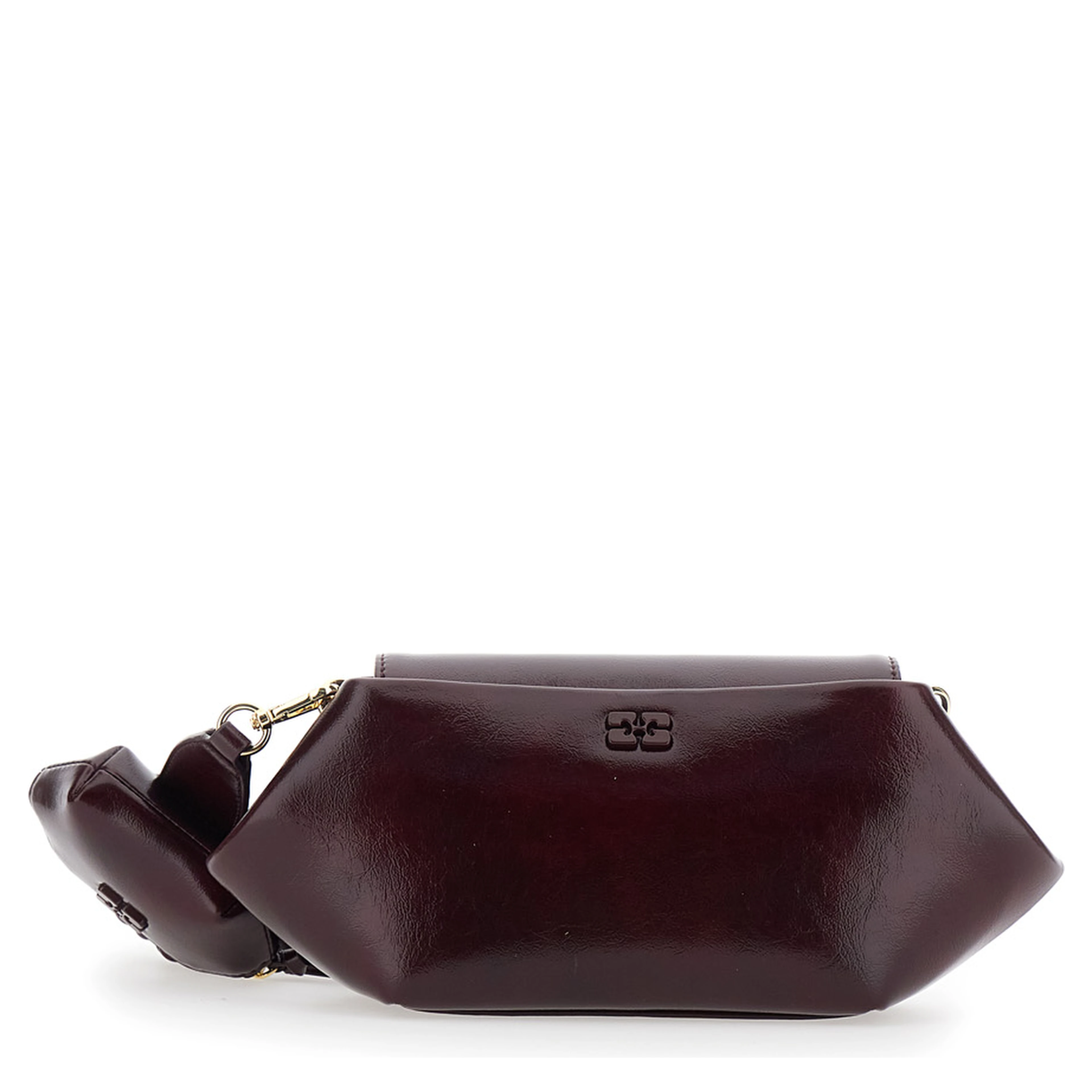 Shoulder Bag with Magnetic Closure in Bordeaux Leather for Women