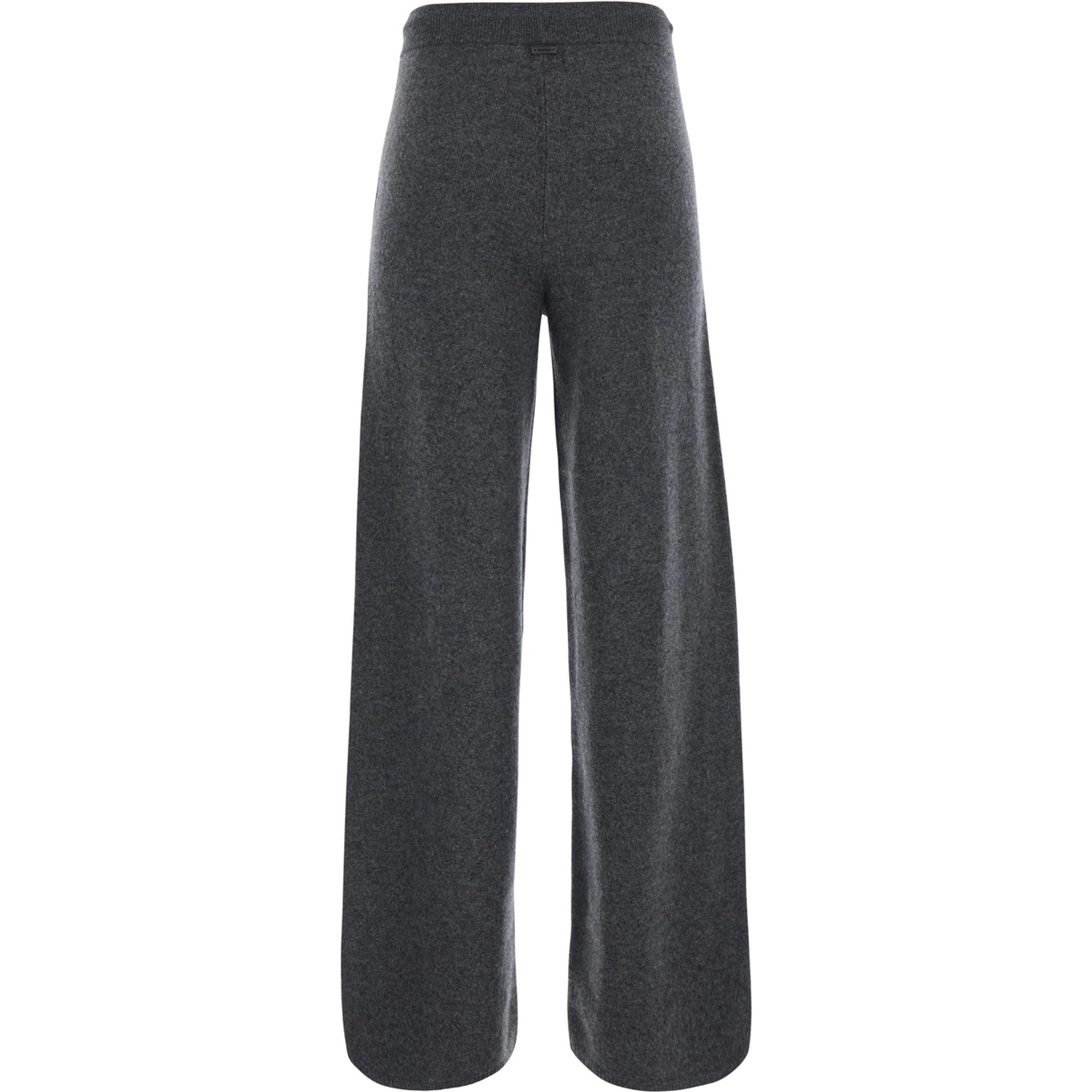 FIABE grey trousers with pockets and elasticated waist in cashmere Women