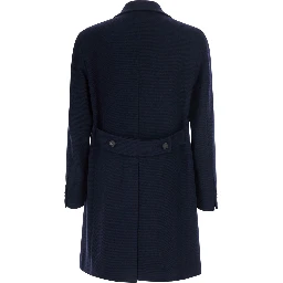 Blue Coat with Button Front Closure