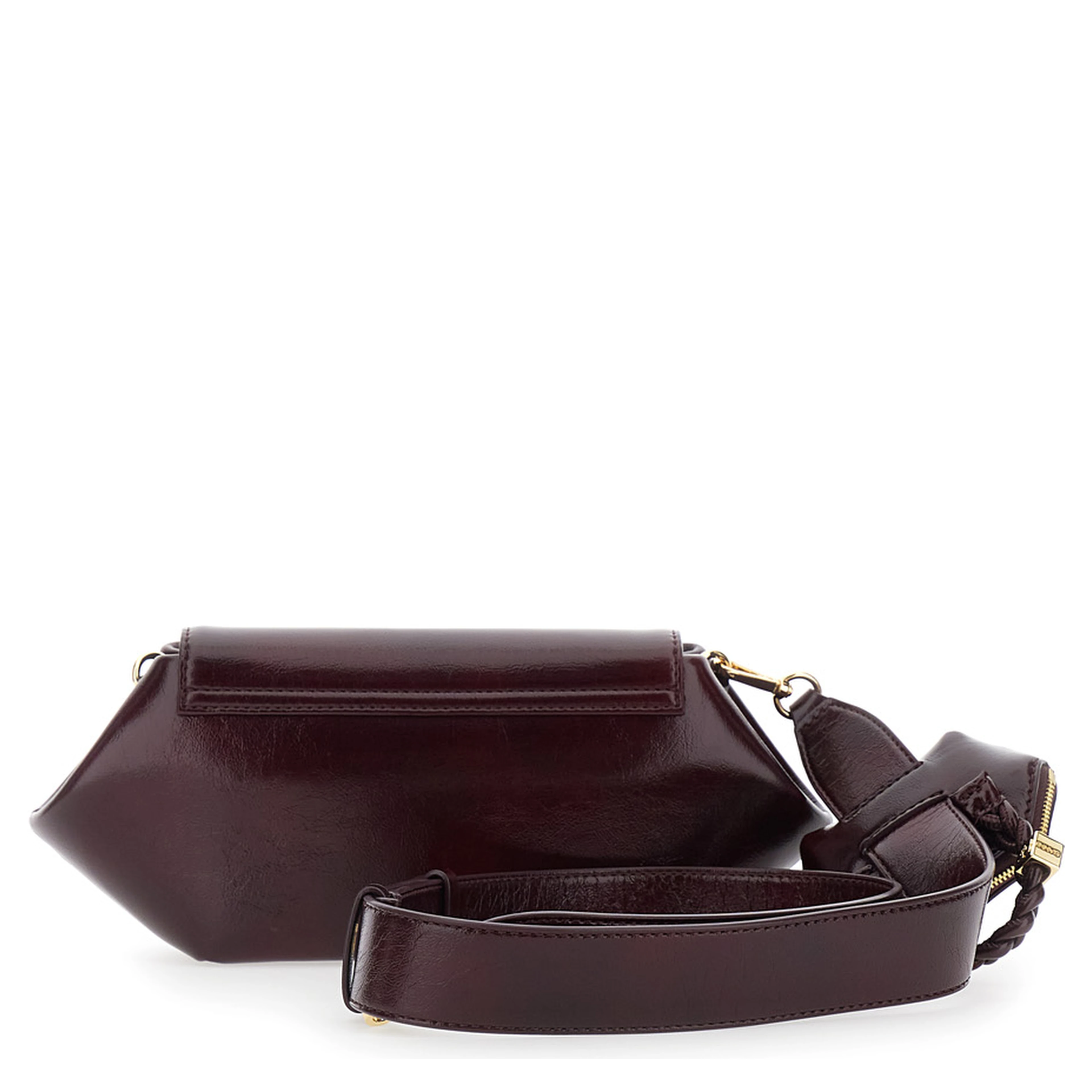 Shoulder Bag with Magnetic Closure in Bordeaux Leather for Women