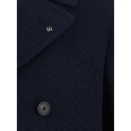 Blue Coat with Button Front Closure
