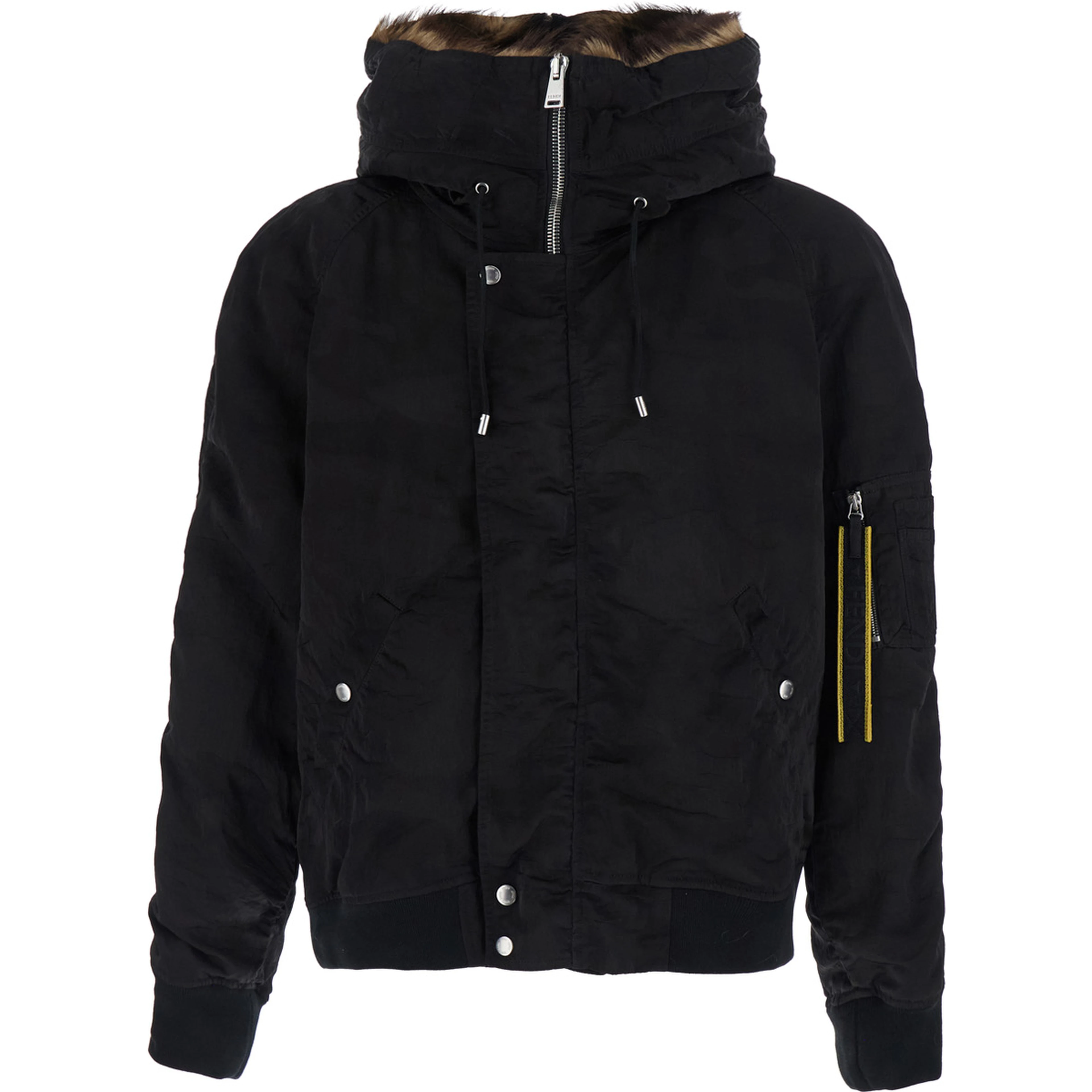 look 58 AVIATORE BOMBER CON MONTONE TESSUTO CAMOUFLAGE IN JACQUARD