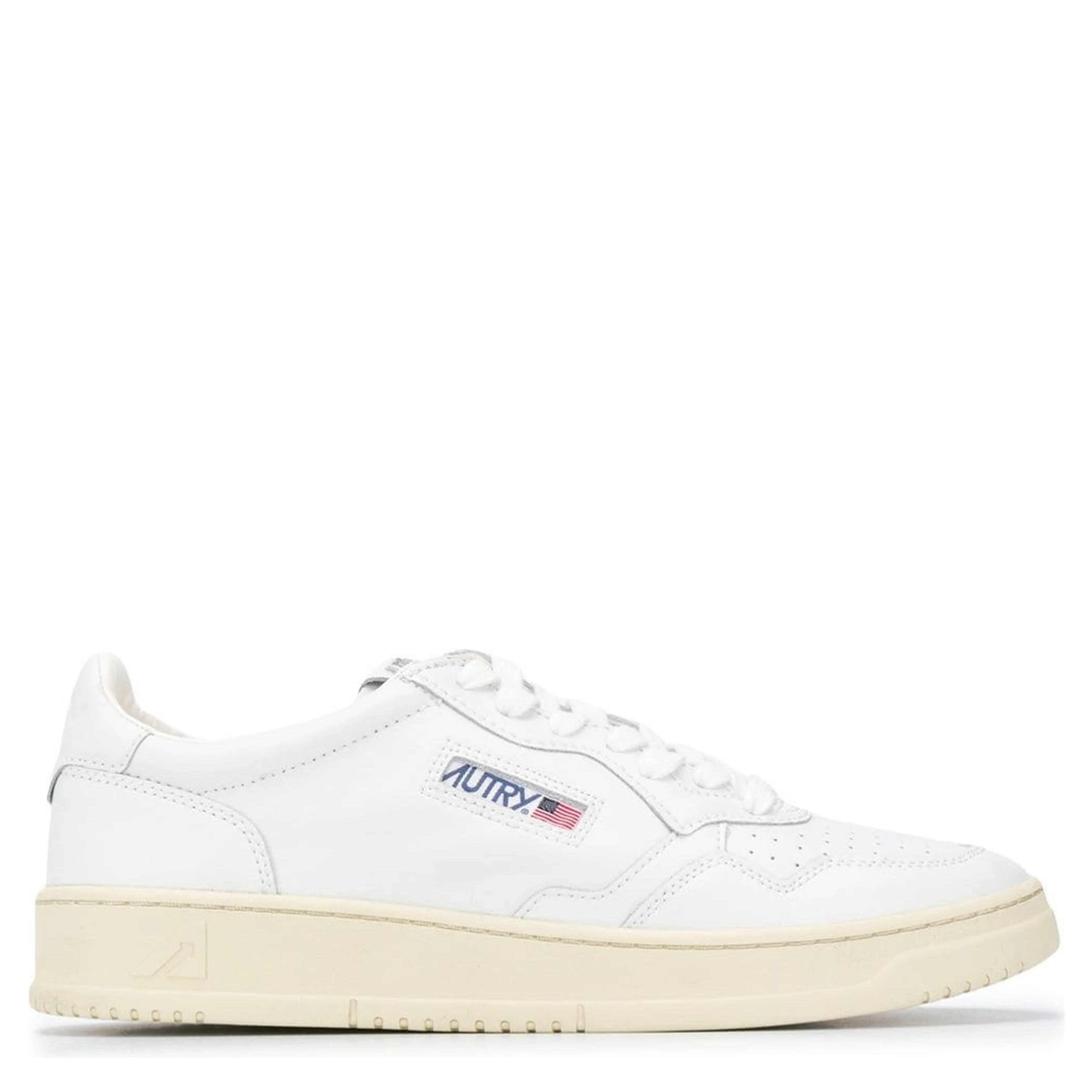 Sneaker Medalist Low Top with Logo Patch on the Tongue in White Leather Men