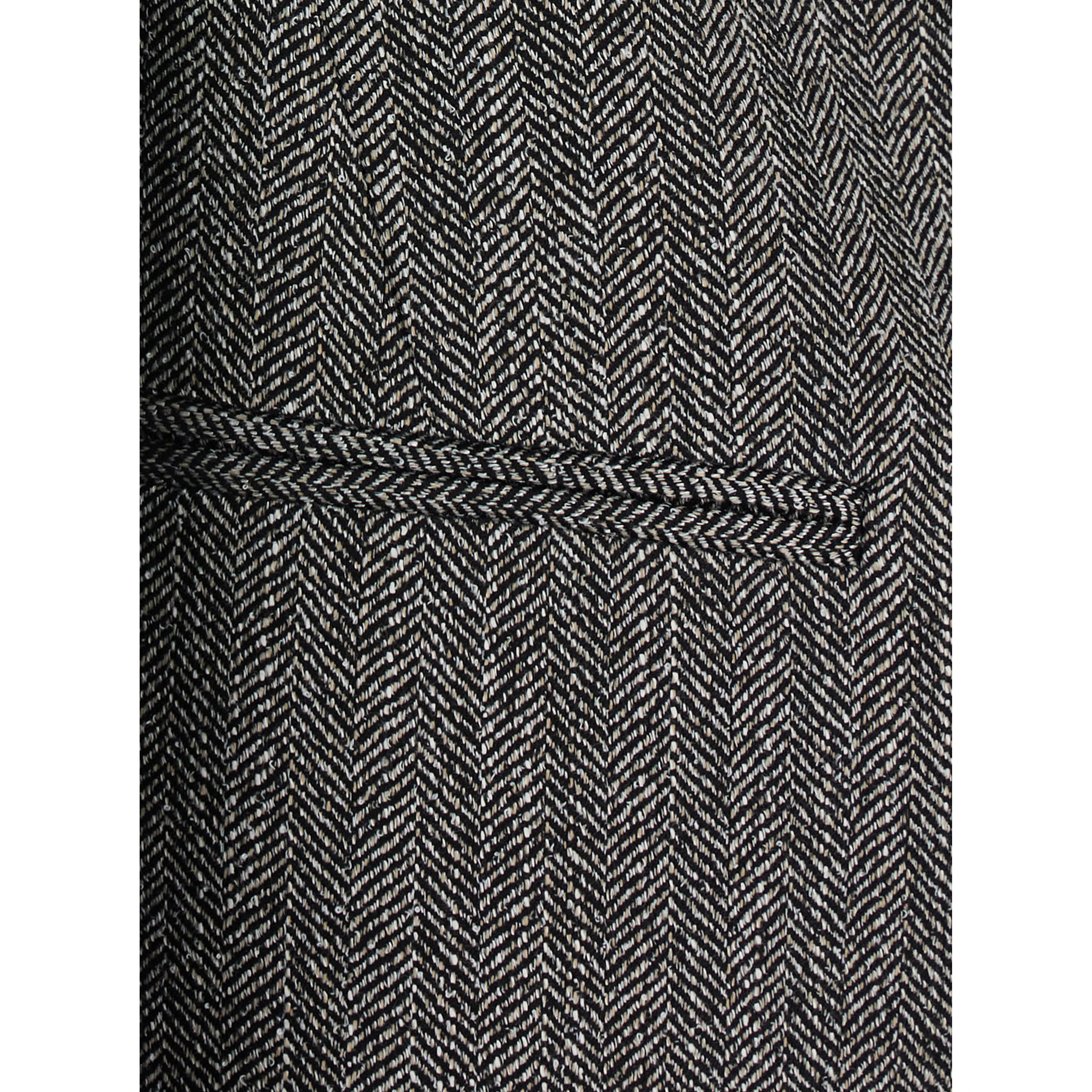 Gray Single-breasted Jacket with Velvet Collar and Peak Revers in Tech Fabric for Women