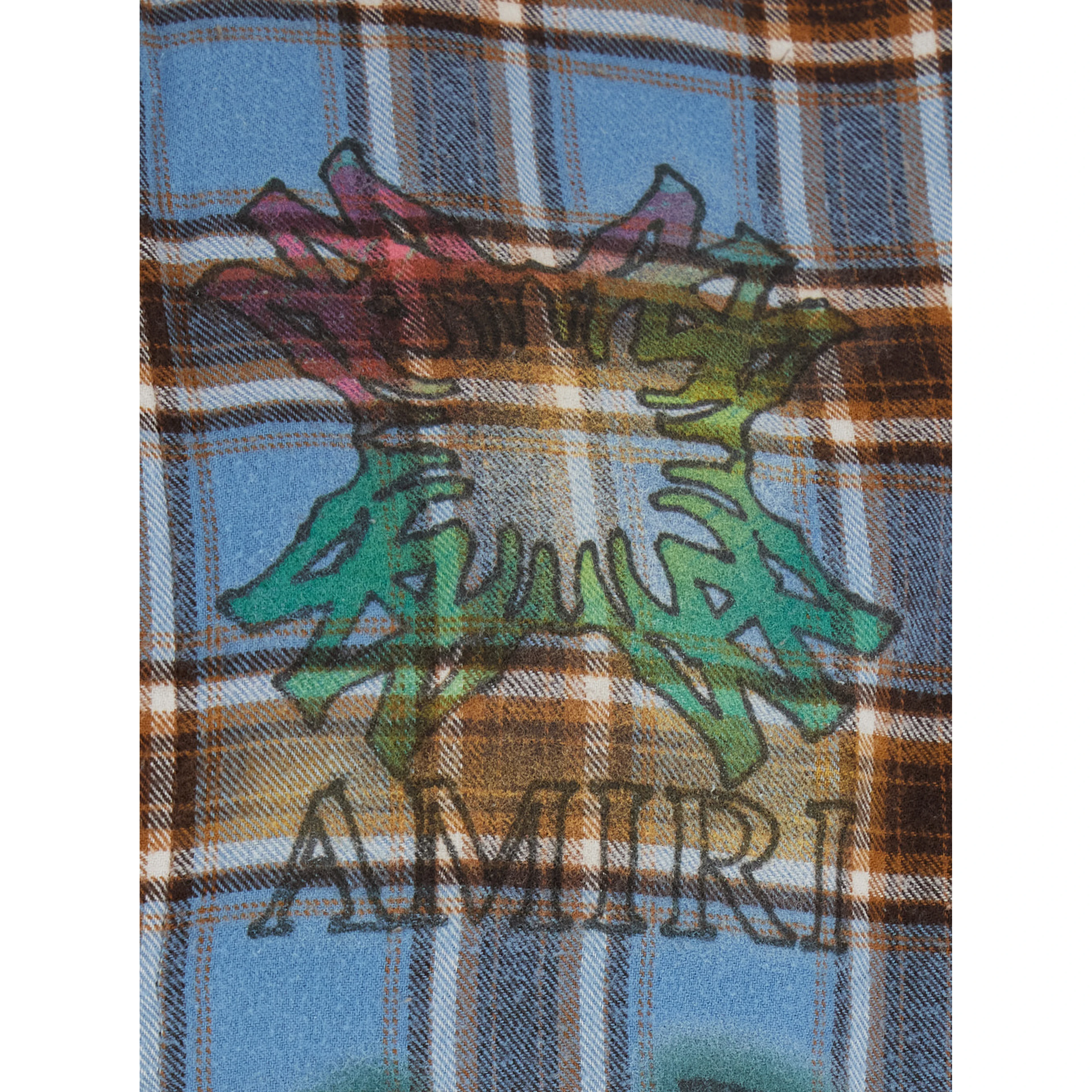 multicolor Shirt with all-over stripe motif and logo on the front and back in cotton for men