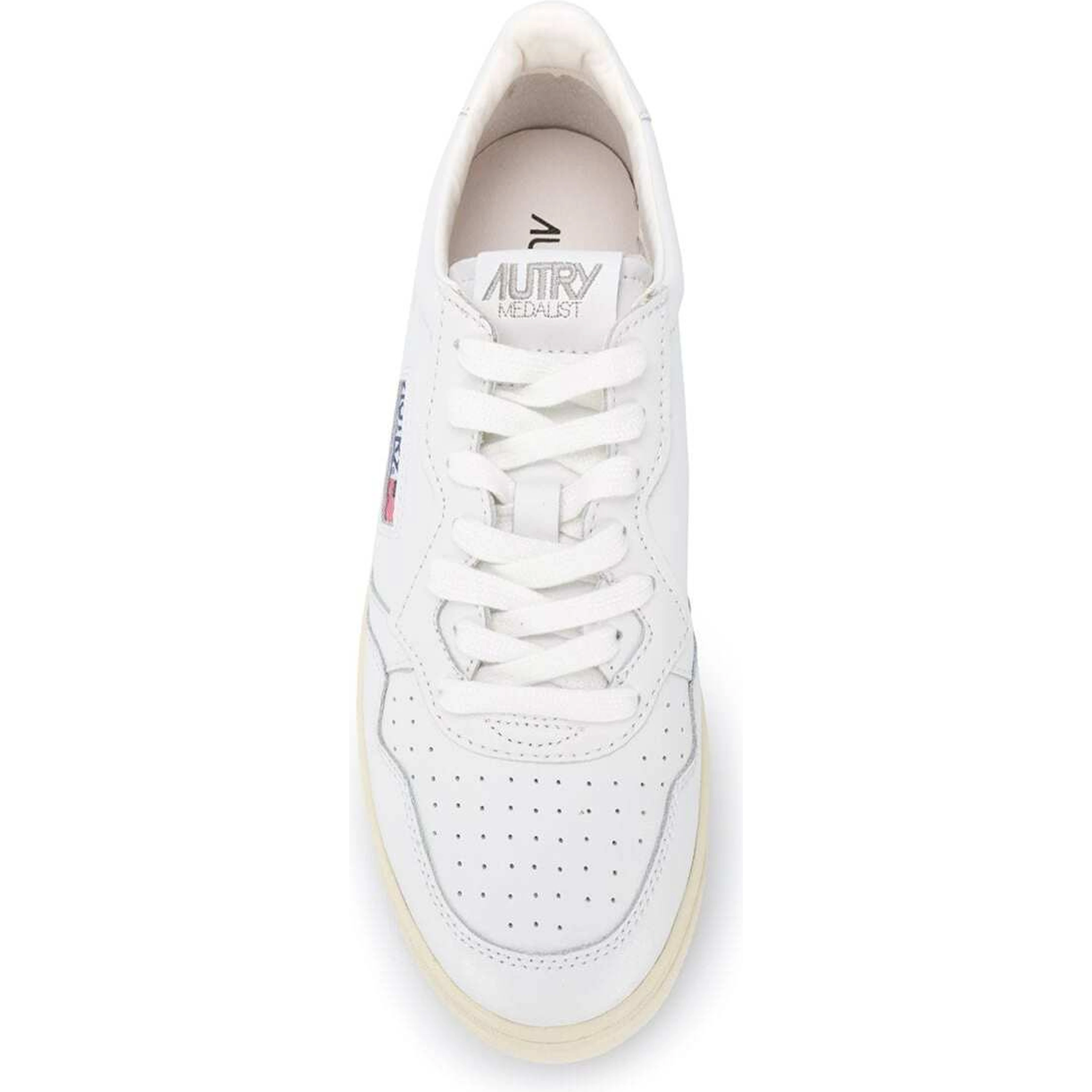 Sneaker Medalist Low Top with Logo Patch on the Tongue in White Leather Men