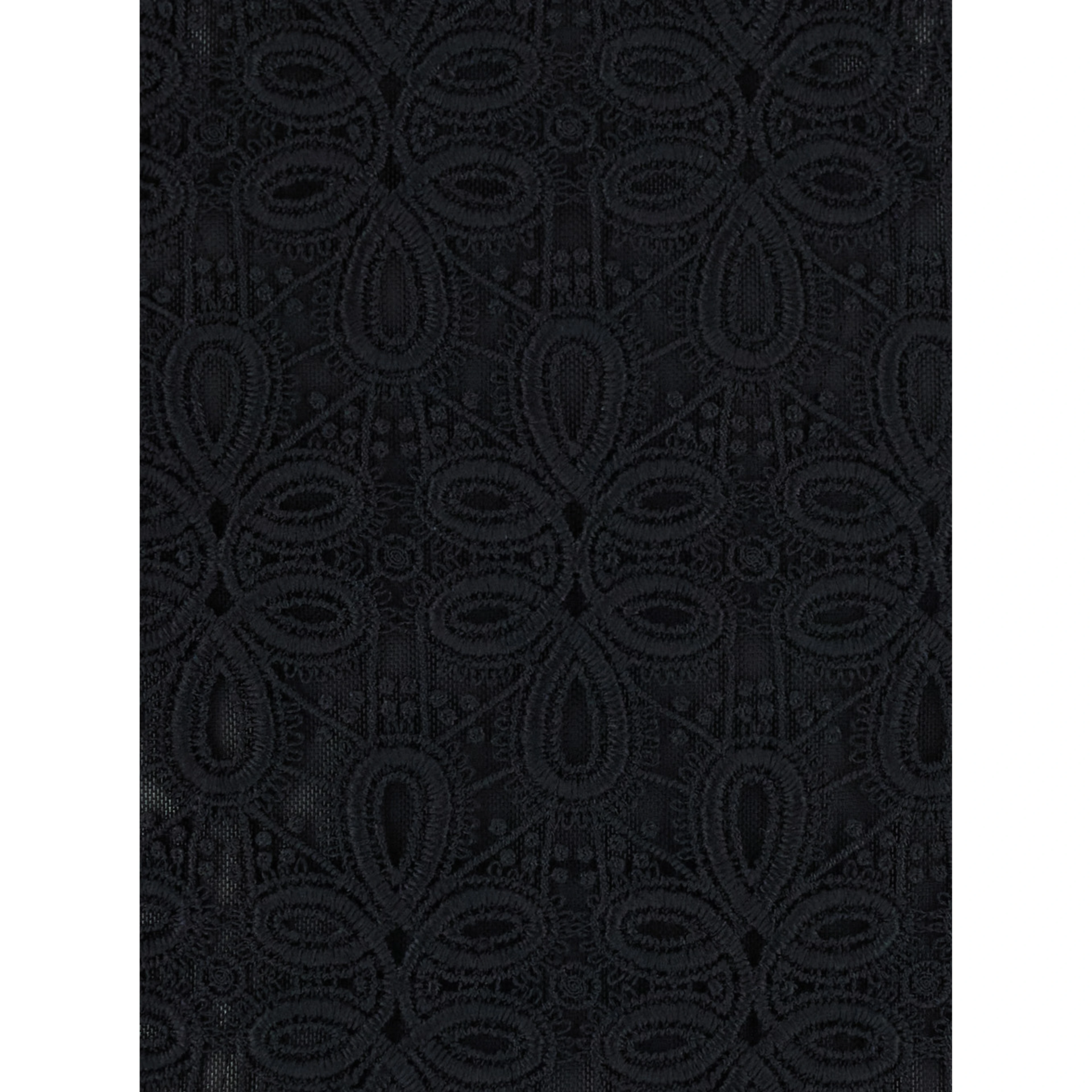 Dress Mini Black with Lace Details in Tech Fabric