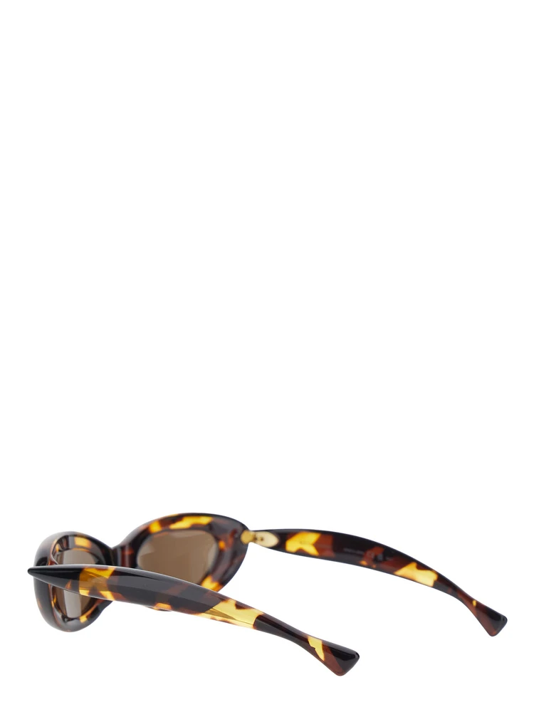 BrownSunglasses with Cat Eye Design and Leopard Motif in Plastic for Women alternative
