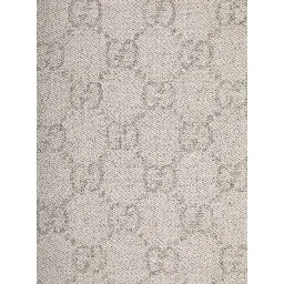 Gray Wool GG Jacquard Motif Knit Scarf for Women