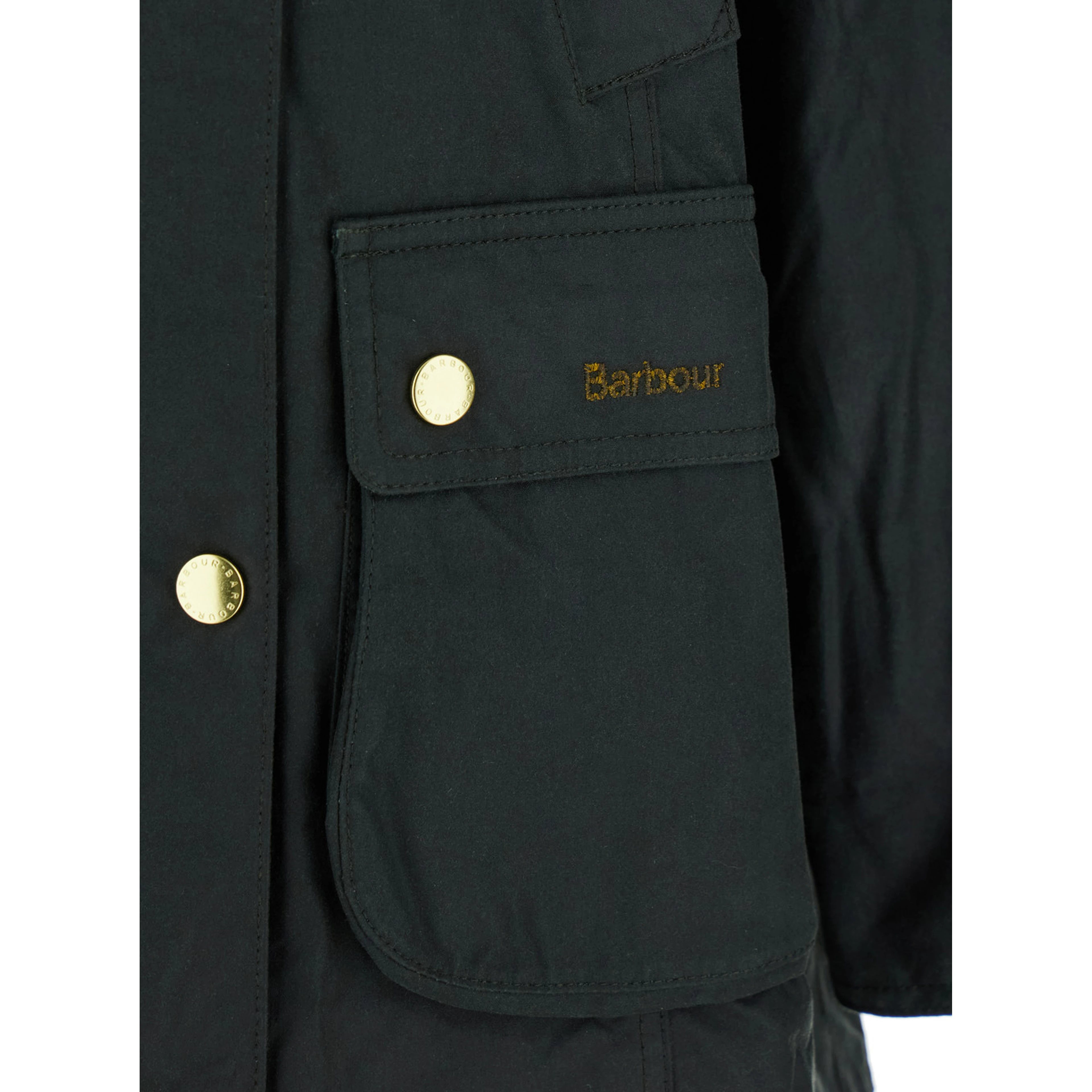 Jacket Modern Beadnell with Velvet Collar and Button Closure in Green for Women
