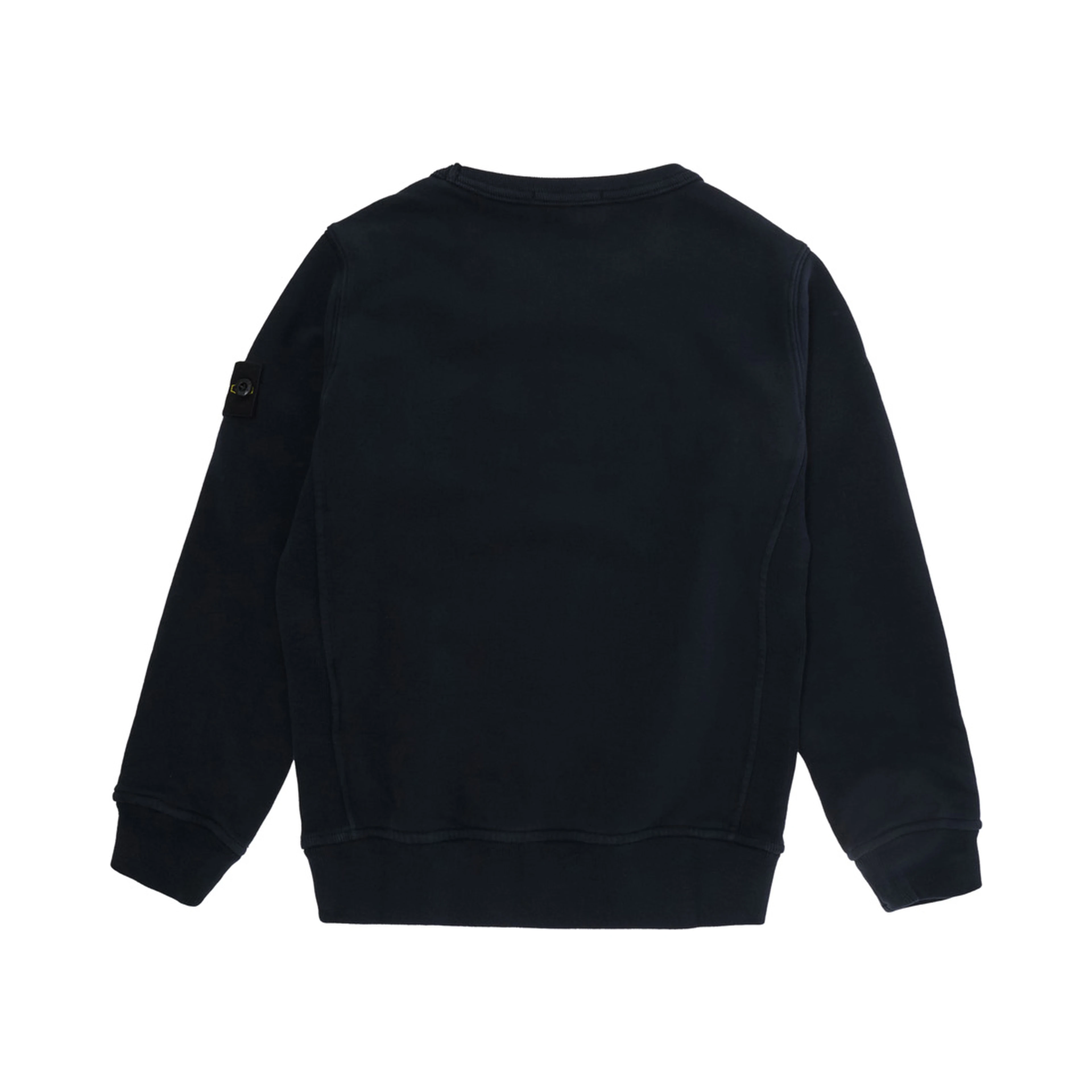 Blue Crewneck Sweatshirt with Logo Patch on the Sleeve in Cotton Boy
