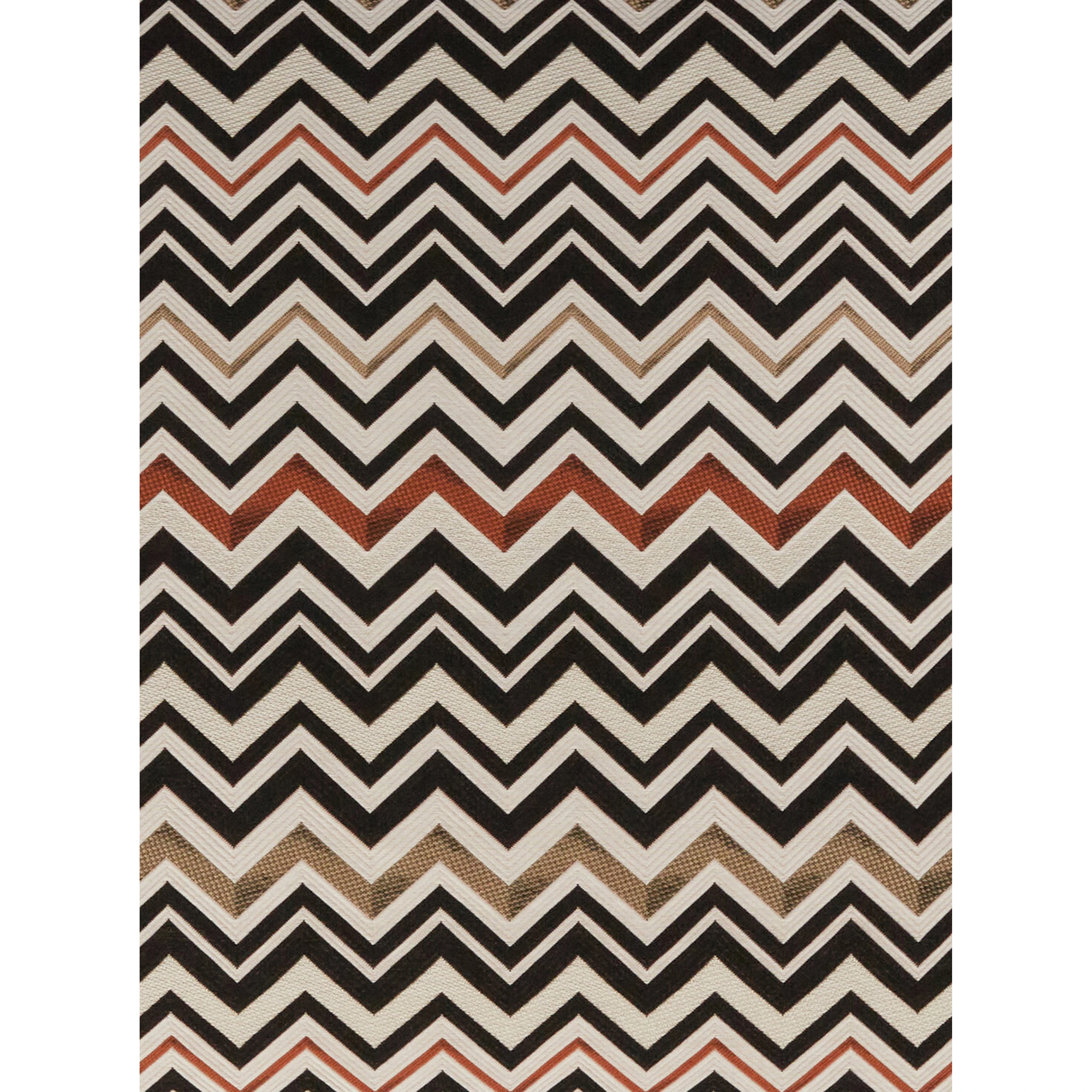 Belfast Cushion with zigzag motif in multicolored tech fabric unisex