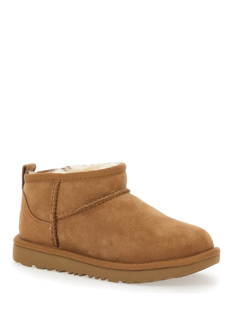CLASSIC ULTRA MINI Boots with soft fabric lining and brown rubber sole for girl alternative