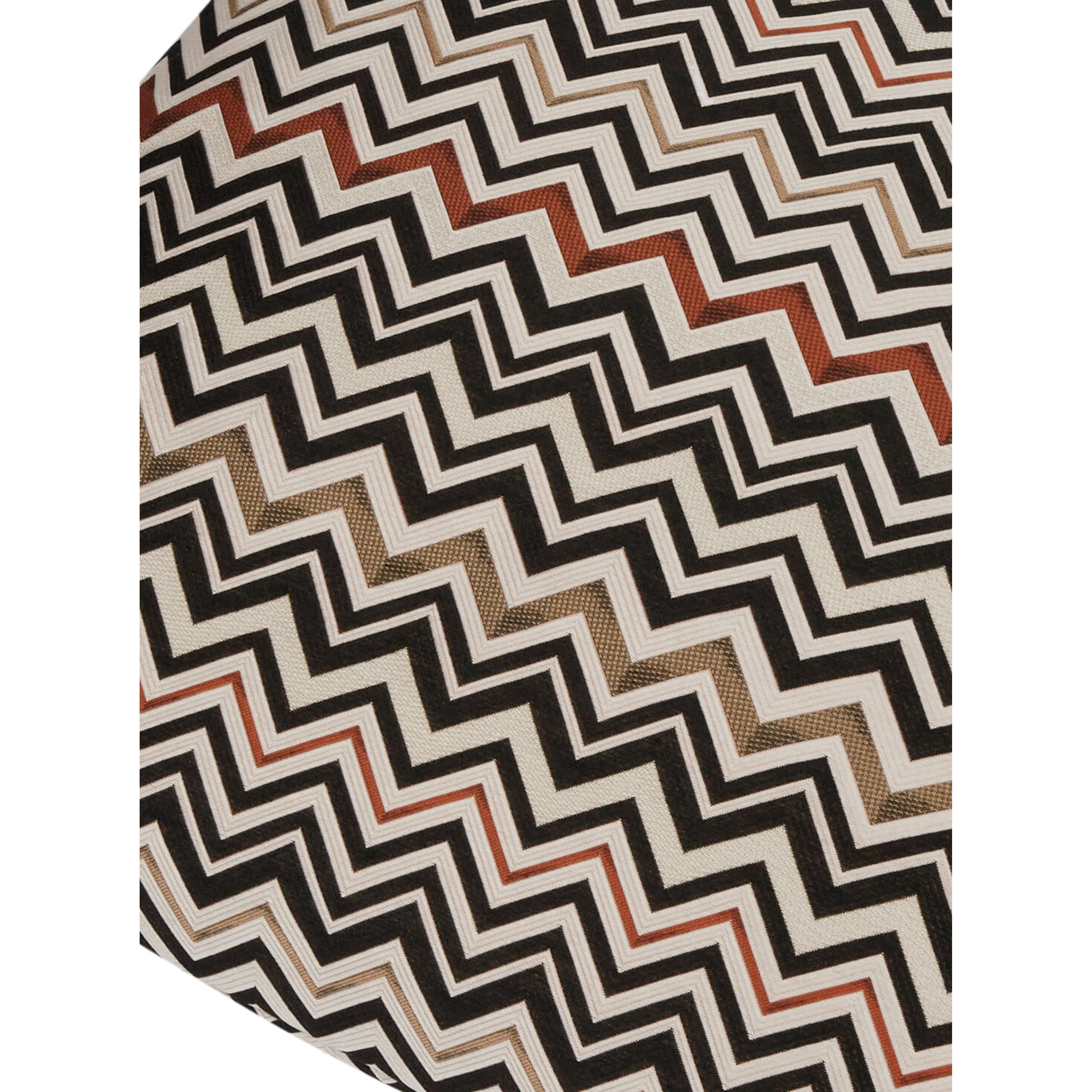 Belfast Cushion with zigzag motif in multicolored tech fabric unisex
