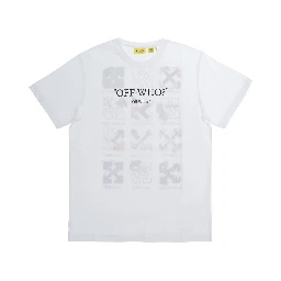 White T-shirt with front and back logo in cotton for Boy