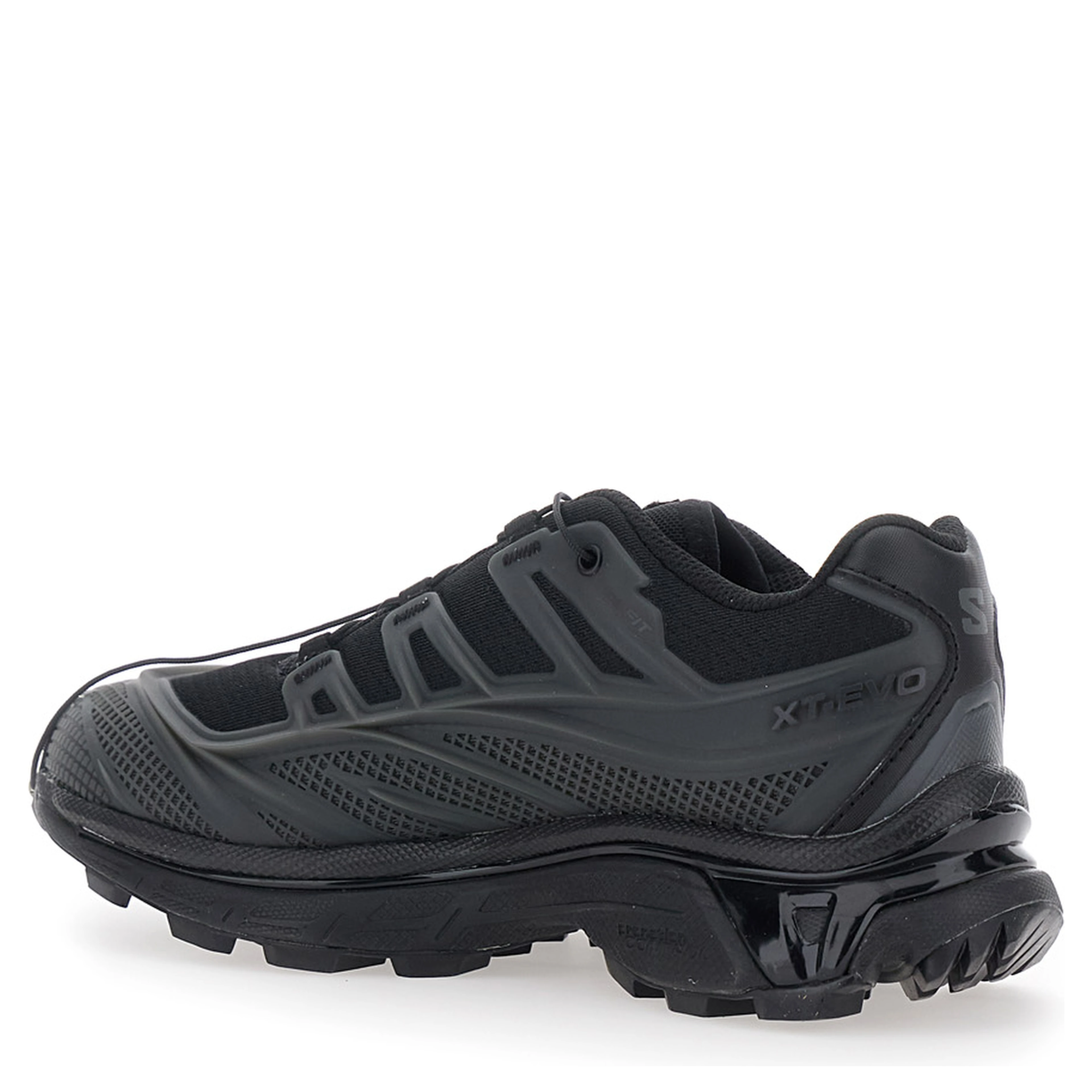 Xt Evo Black Sneakers with mesh design and oversized laces in Tech Fabric unisex