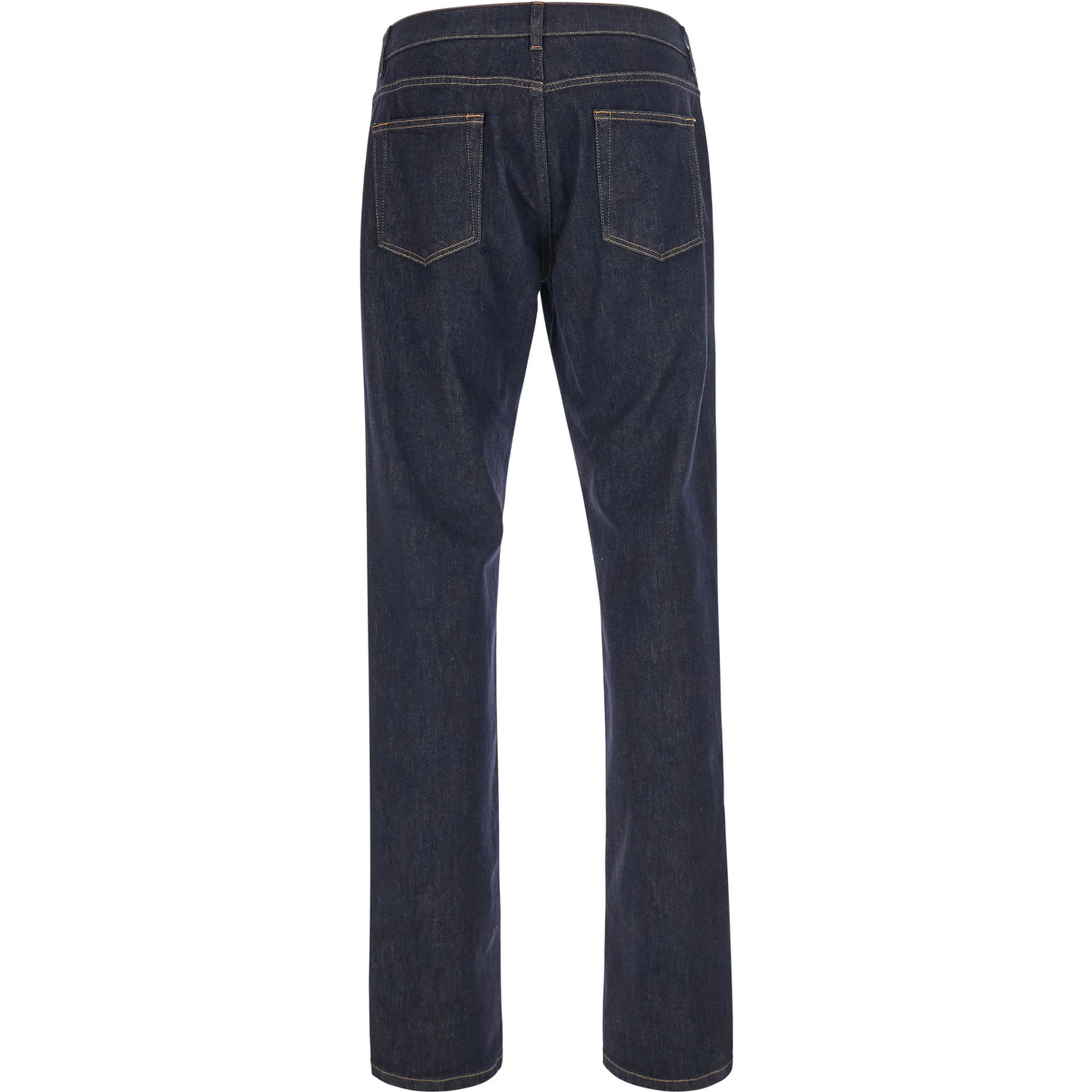 blue Slim Jeans with embroidered logo on the front in denim for Men