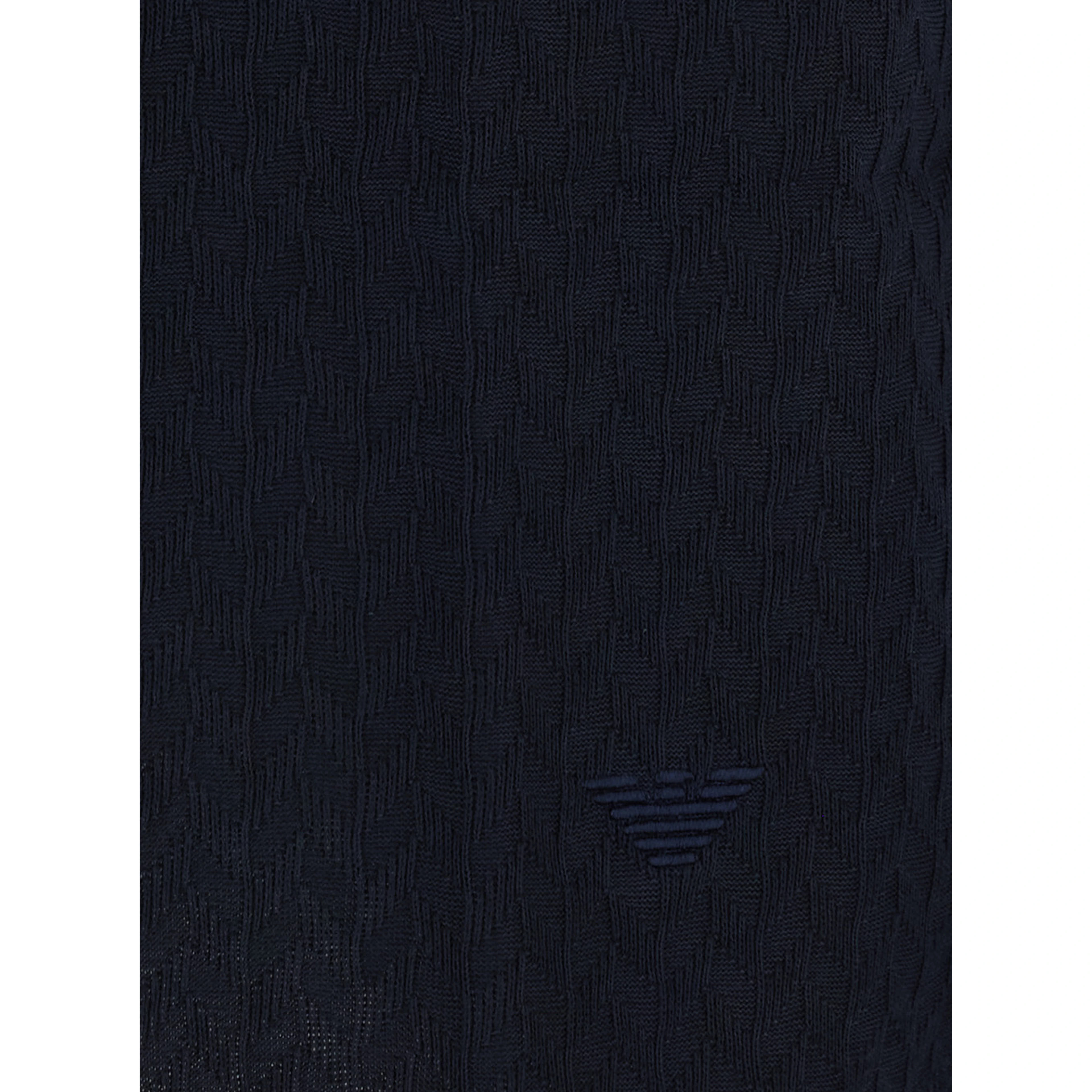 Blue Polo Shirt with classic collar and logo embroidery on the front in jacquard cotton for men