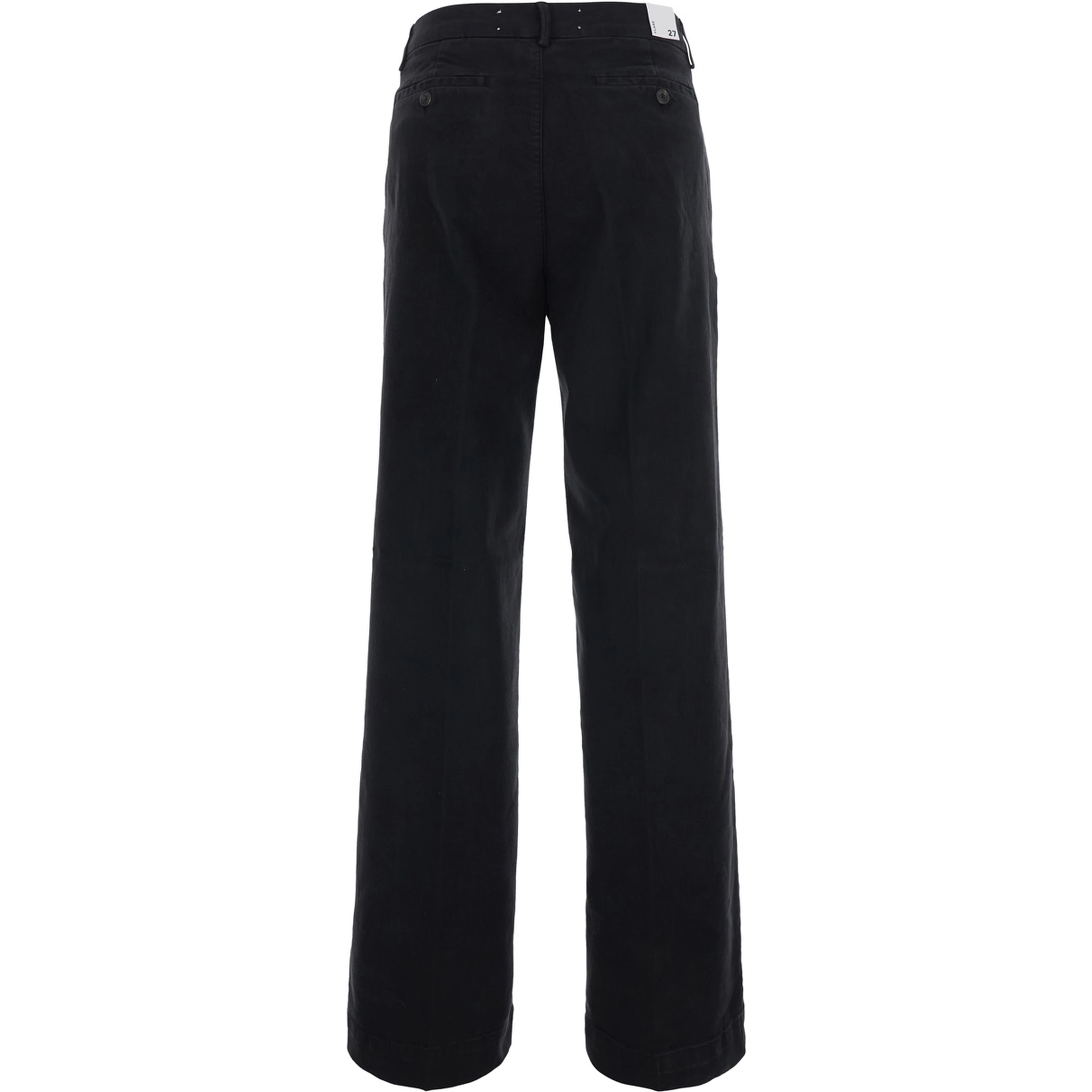 Black Jeans with Button and Zip Closure on Front in Denim for Women