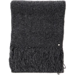 Starla Wool Blend Scarf with gray wool and alpaca unisex