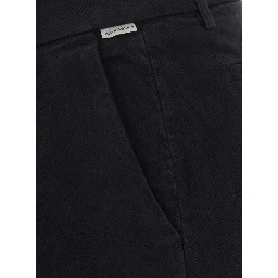 Black Jeans with Button and Zip Closure on Front in Denim for Women
