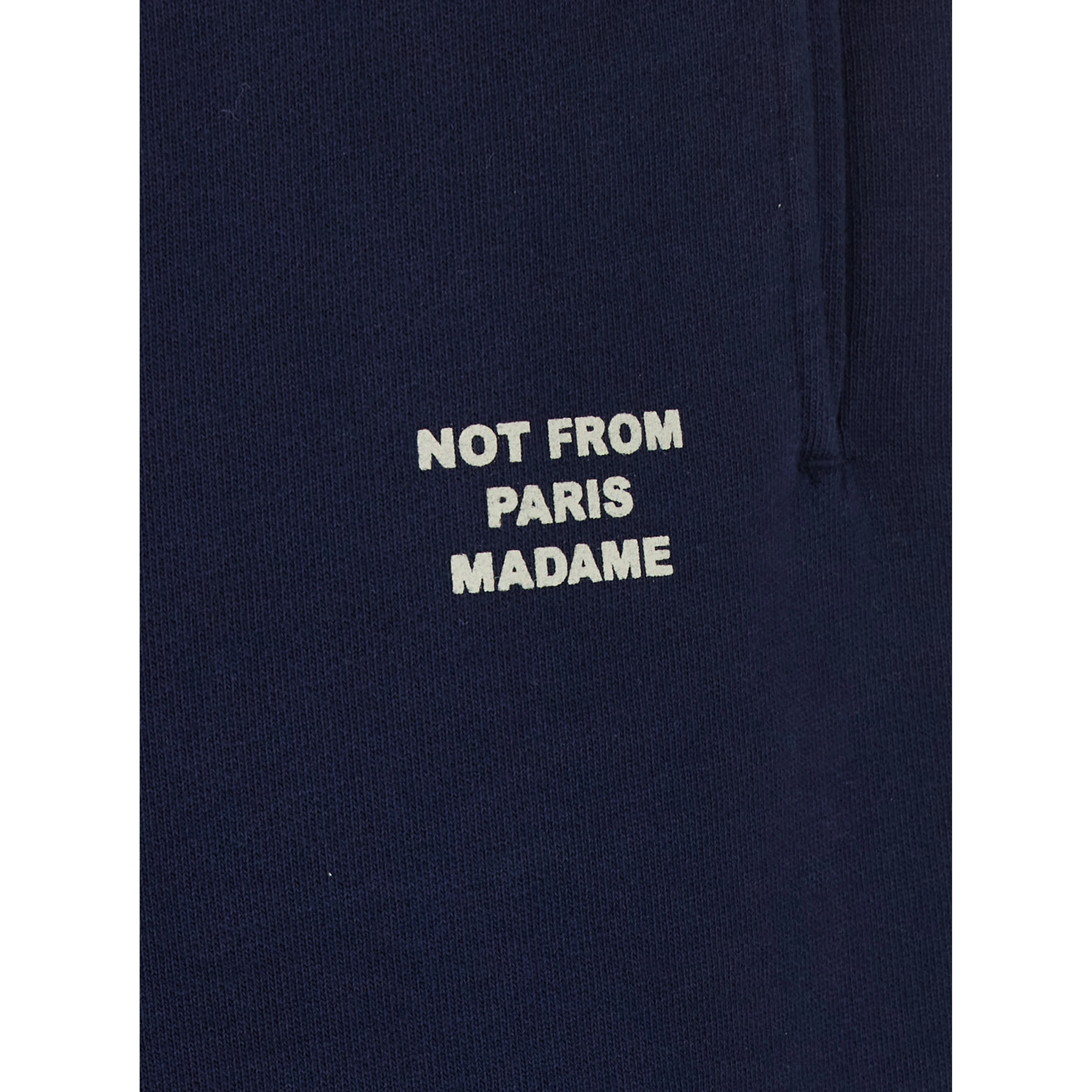 Blue Pants with elasticated waist and slogan on the front in cotton for men