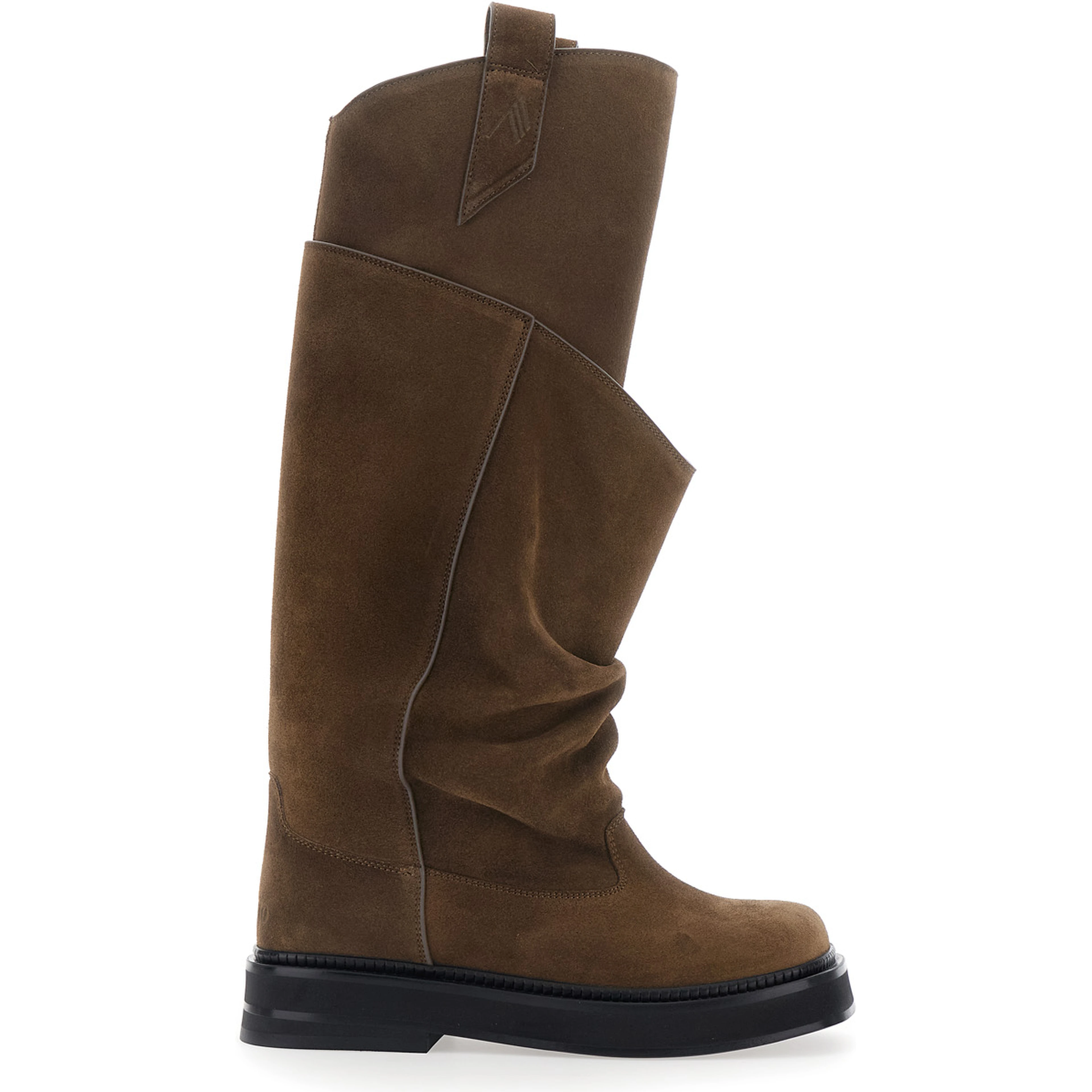 Robin Passeggiata Brown Boots with Round Toe in Suede for Women