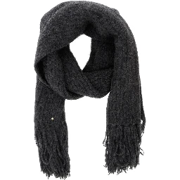Starla Wool Blend Scarf with gray wool and alpaca unisex