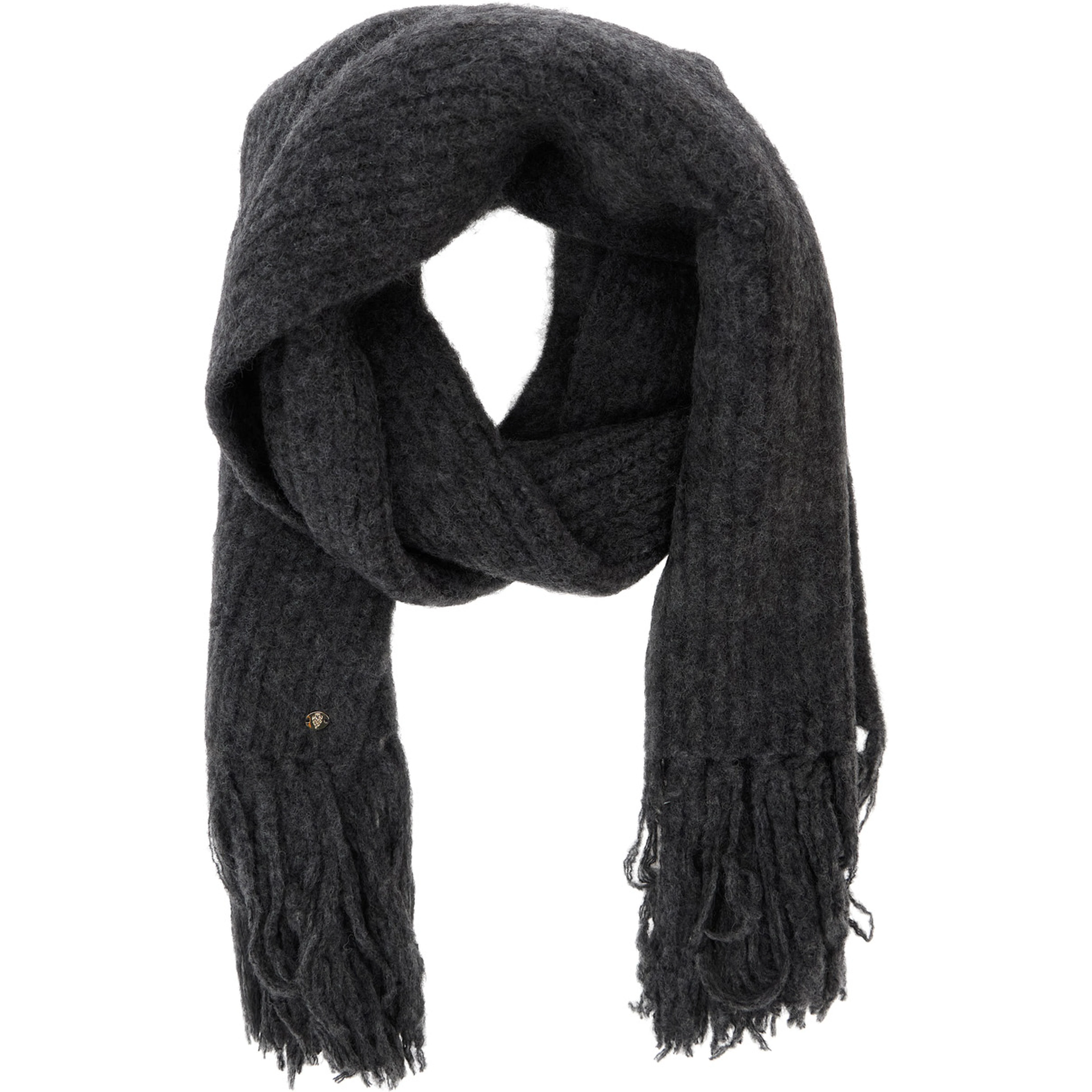 Starla Wool Blend Scarf with gray wool and alpaca unisex