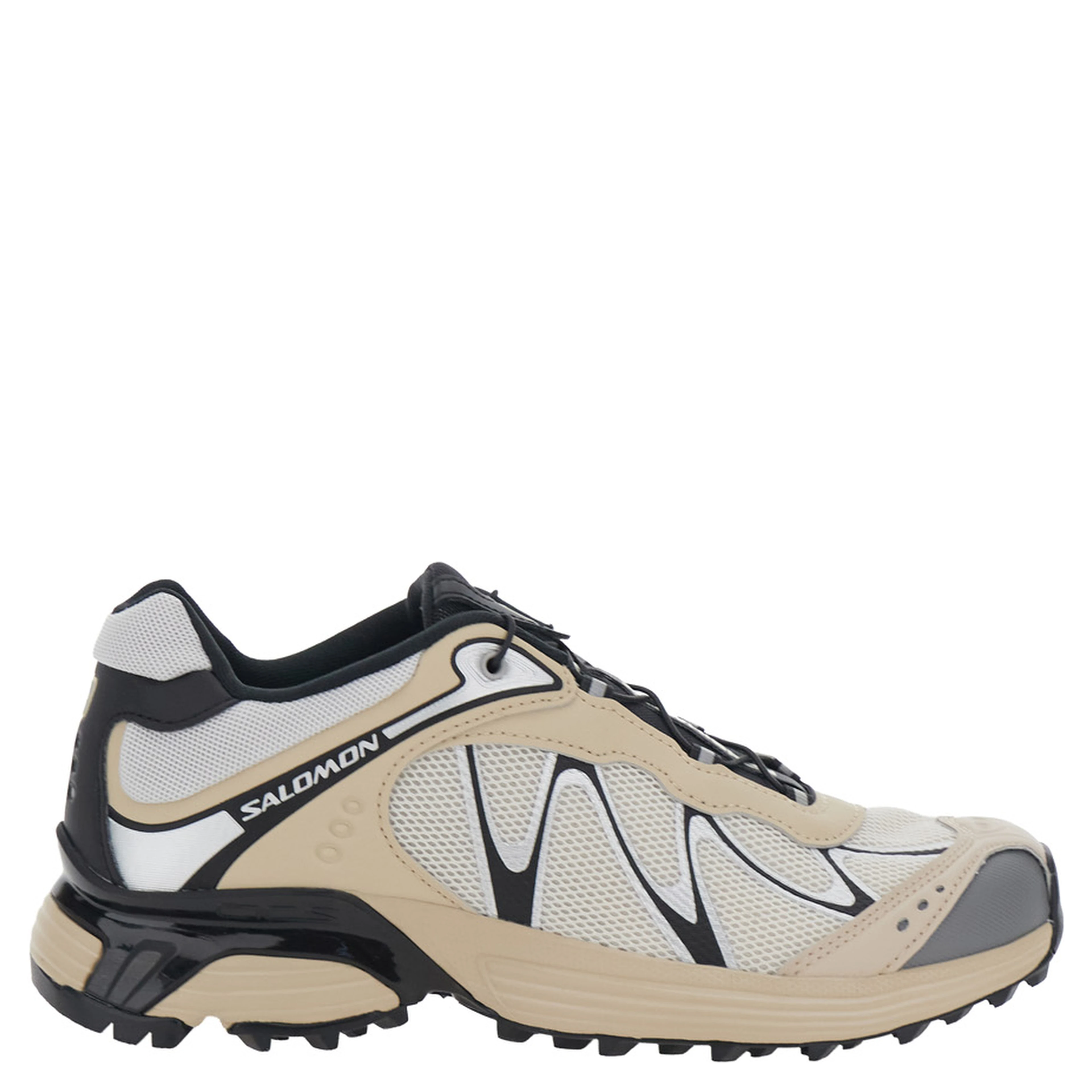 XT-Whisper Beige Sneaker with Printed Logo on the Side and Drawstring Closure in Tech Fabric Unisex