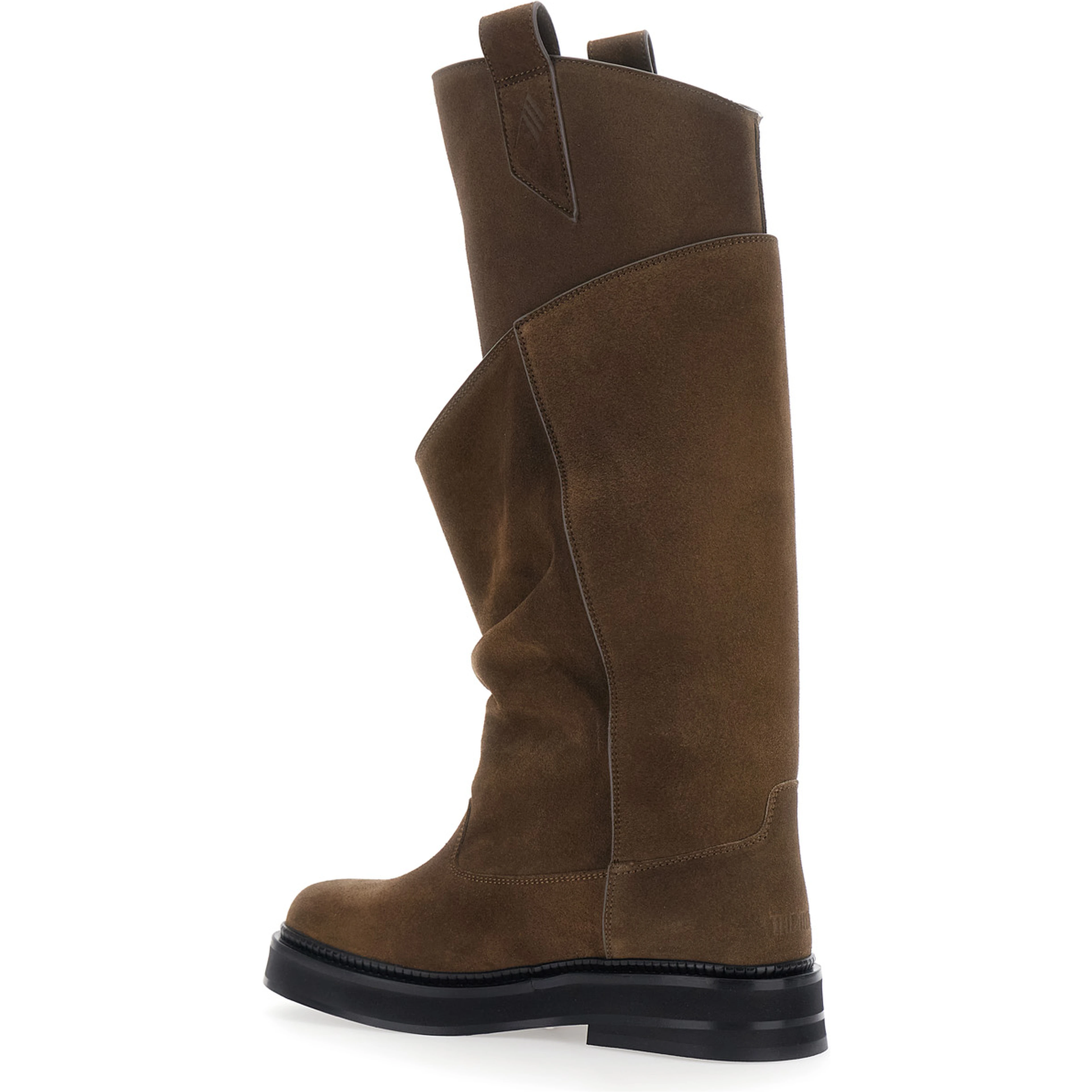 Robin Passeggiata Brown Boots with Round Toe in Suede for Women