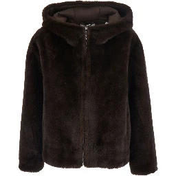 Pandy Coat with Shirt Collar and Brown Pockets for Women