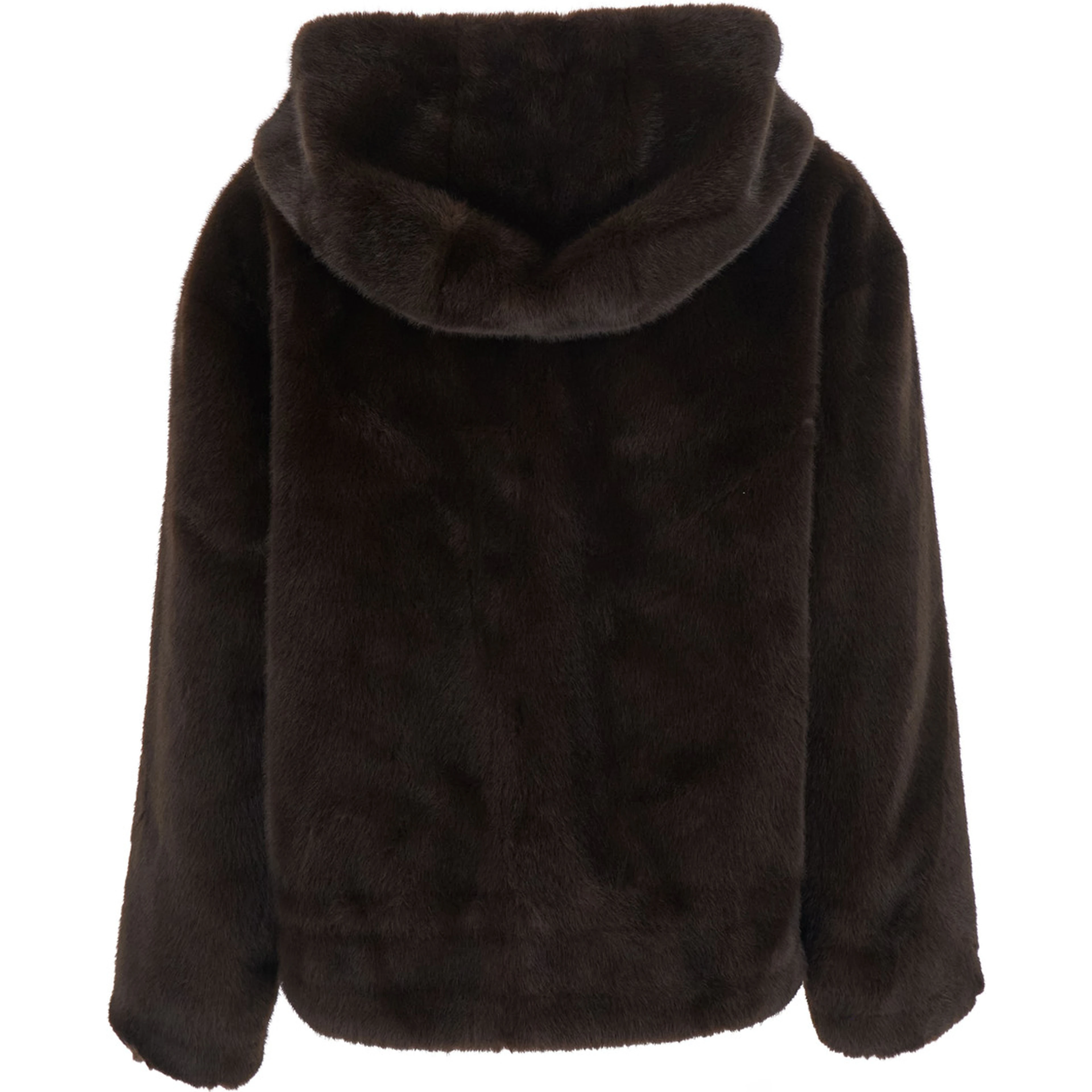 Pandy Coat with Shirt Collar and Brown Pockets for Women