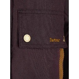 Cottingham Bordeaux Jacket with collar and logo lettering on the front in cotton for women