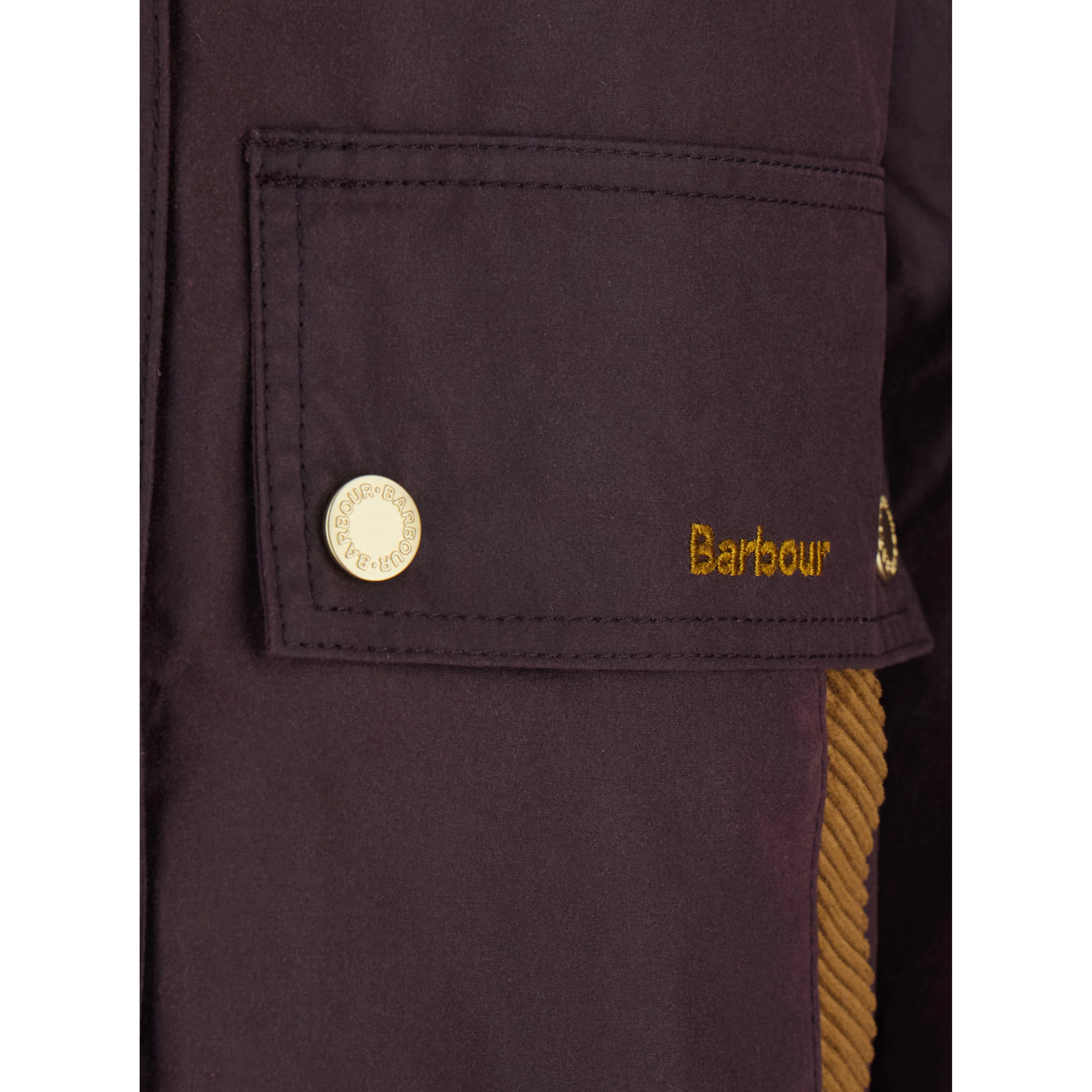 Cottingham Bordeaux Jacket with collar and logo lettering on the front in cotton for women