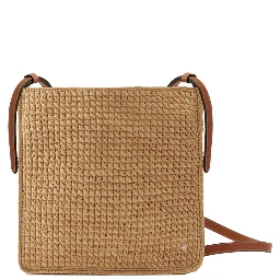 Neja NS Bag with Raffia Straps in Beige Unisex