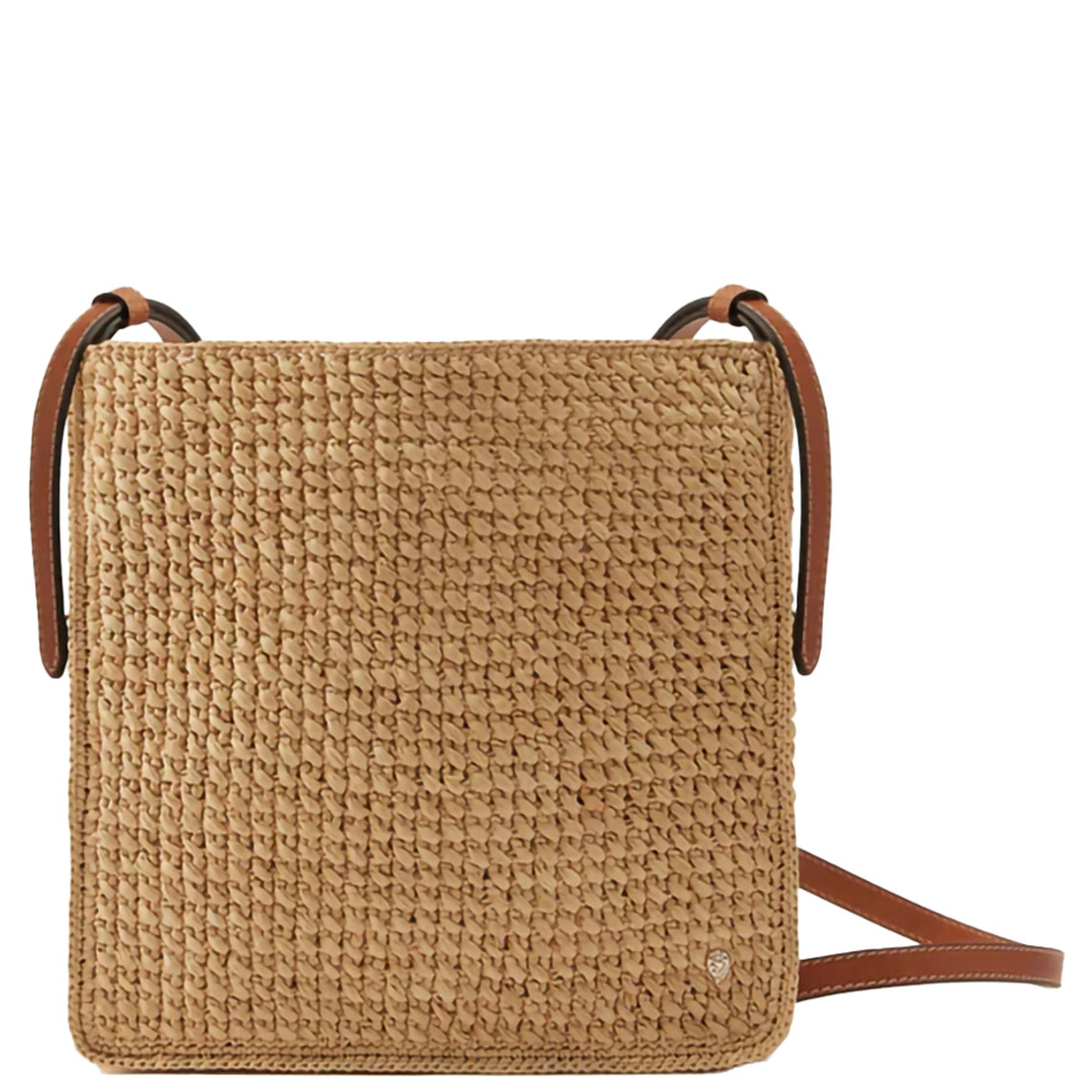 Neja NS Bag with Raffia Straps in Beige Unisex