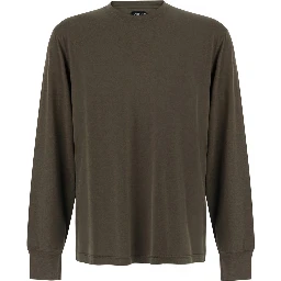 brown Long sleeve t-shirt with logo on the front in Blend cotton men