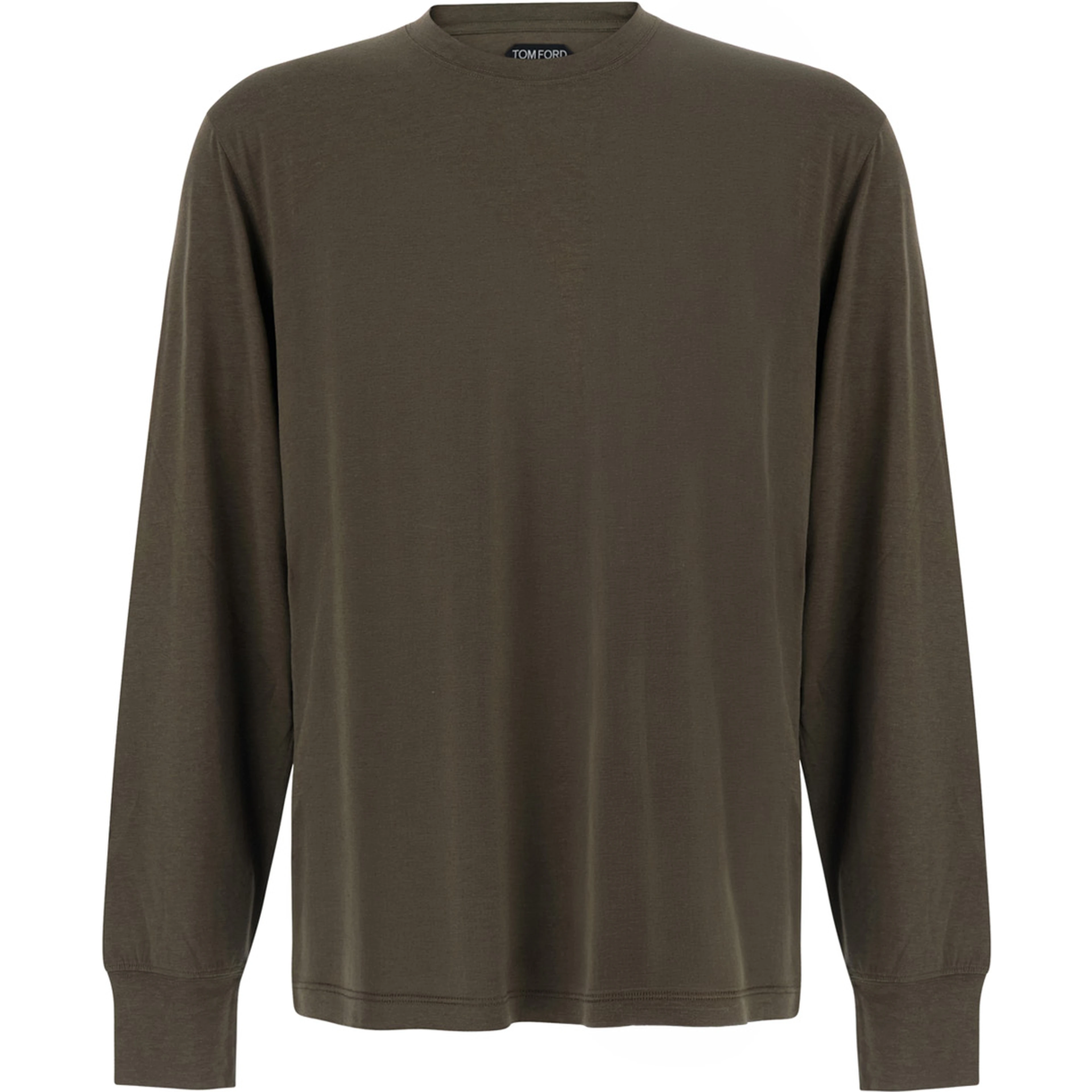 brown Long sleeve t-shirt with logo on the front in Blend cotton men