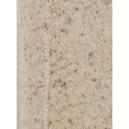 Beige Pants with Wide Leg and Elasticated Waist in Wool Blend for Women