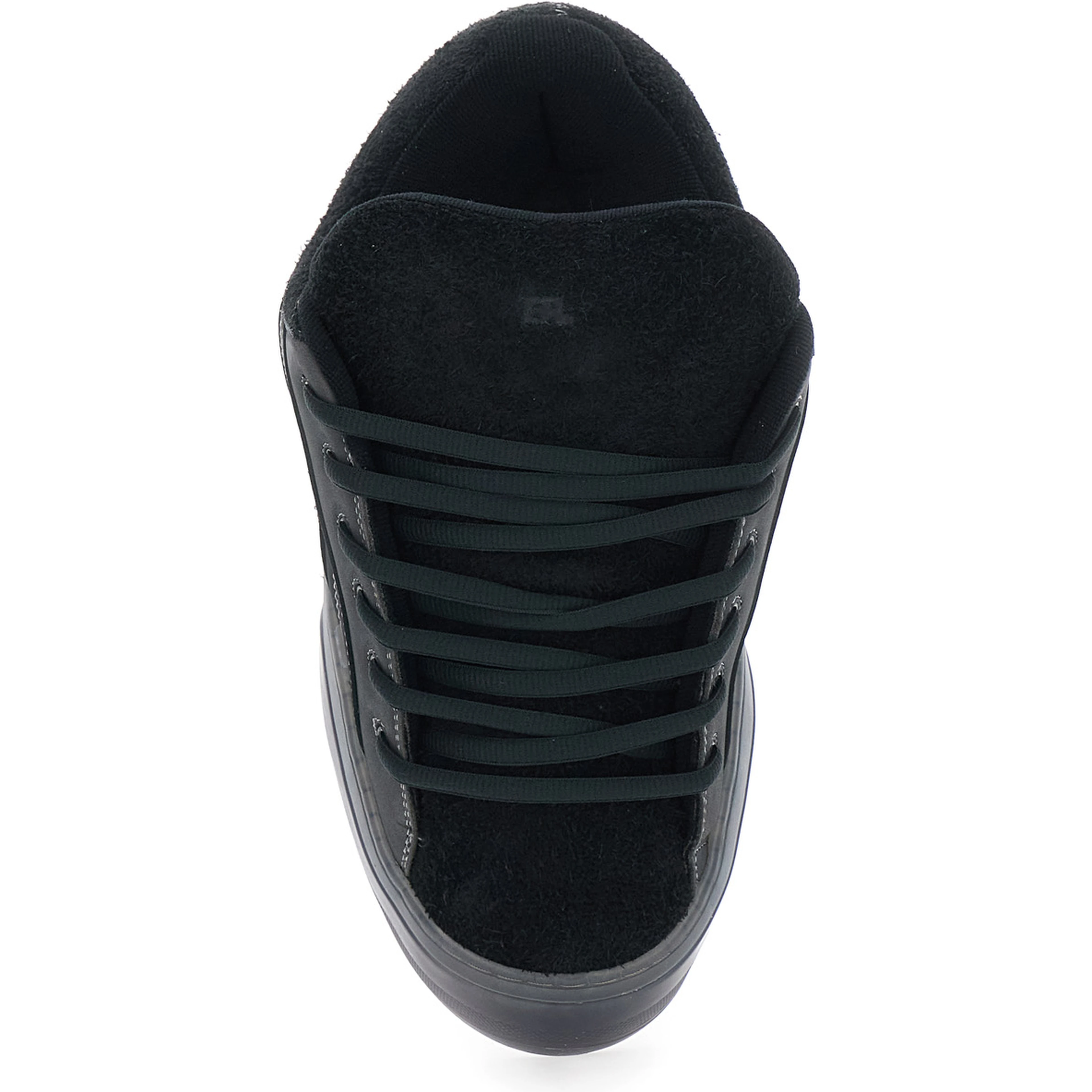 Quad Vamp Black Sneakers with Logo lettering in suede for men